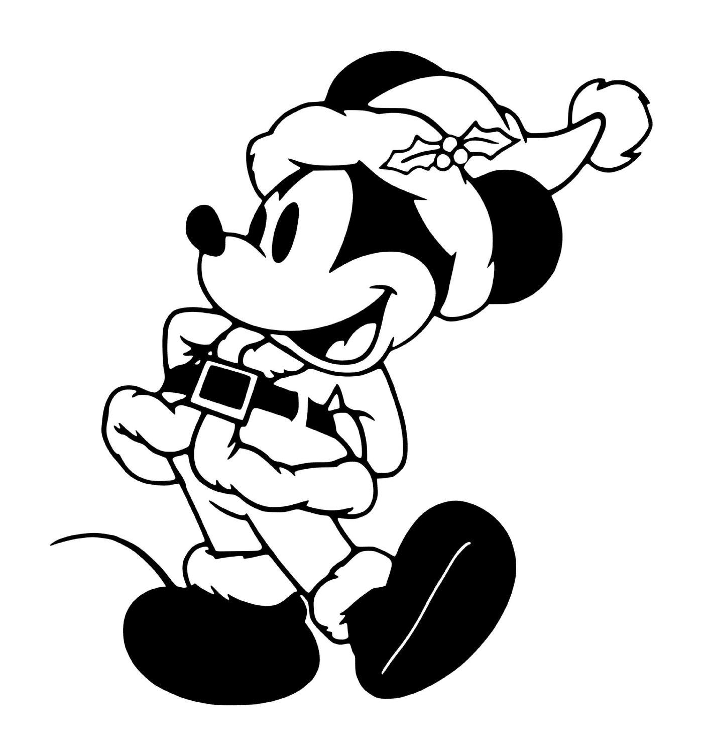 Mickey in classic Santa Claus 