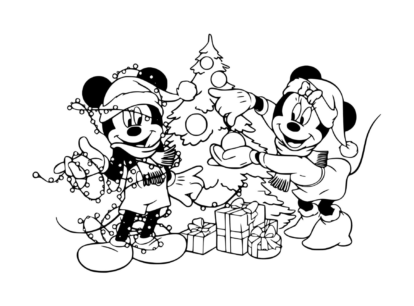  Mickey e Minnie decorano 