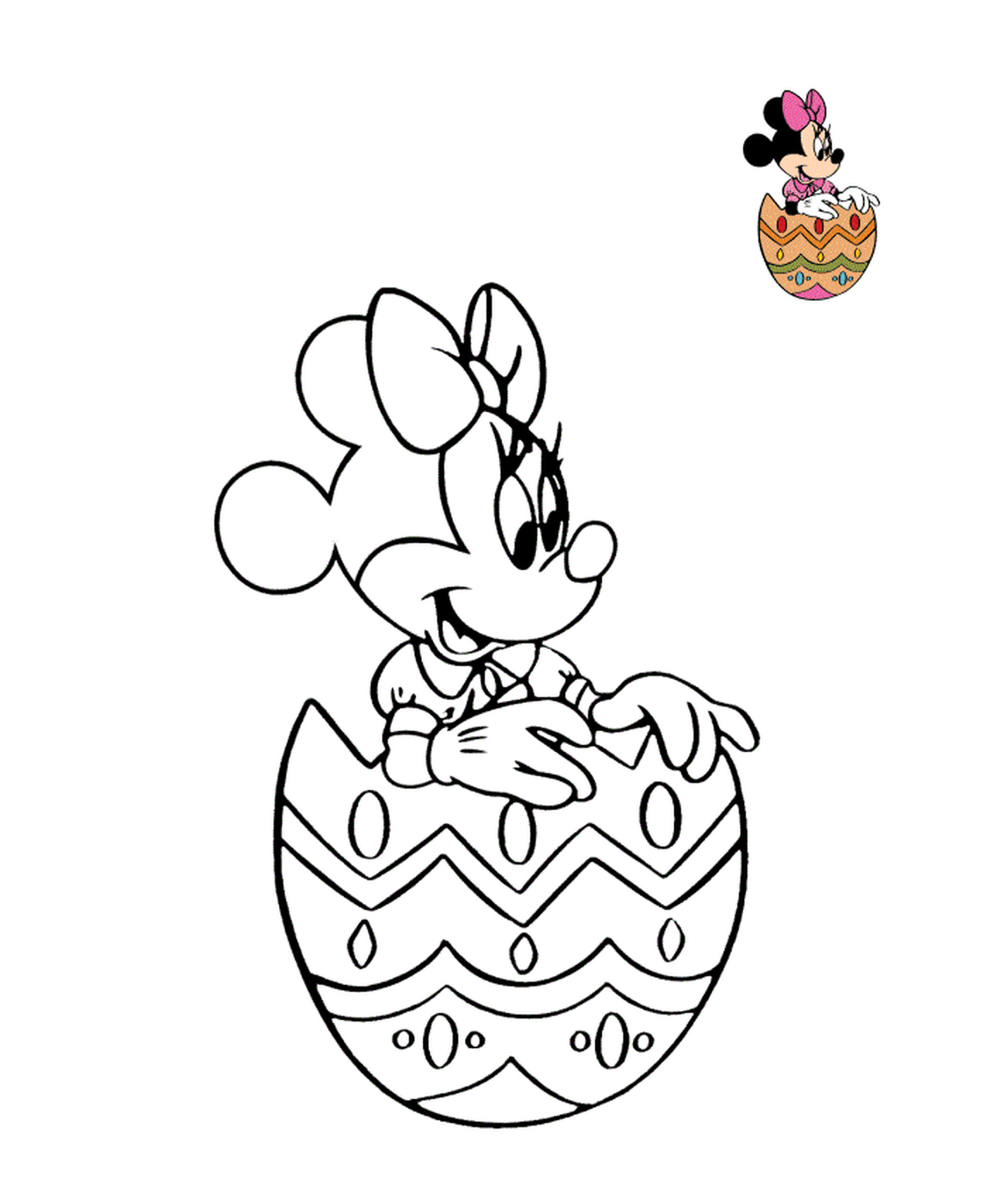  Minnie zampe d'uovo seduti 