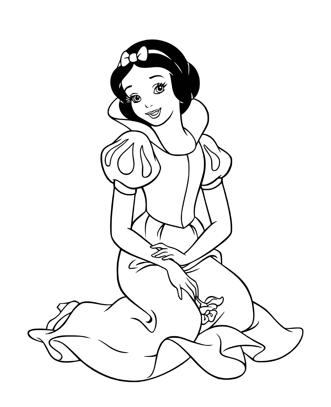  Snow White of the traditional tale of the Grimm brothers 