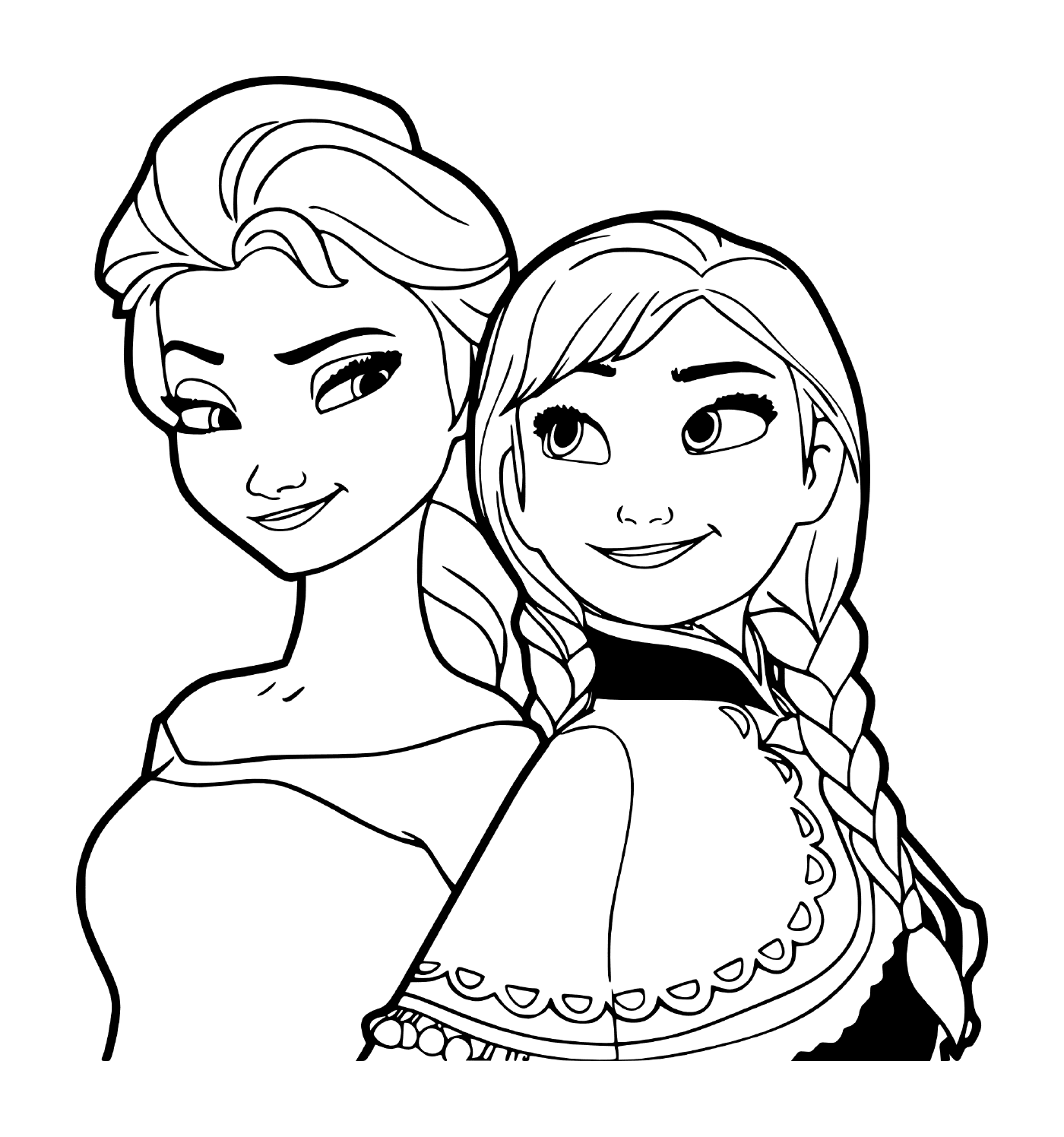  Sisters and Princesses Anna and Elsa 