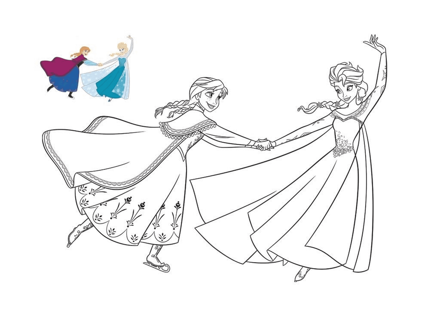  Elsa and Anna, The Snow Queen 