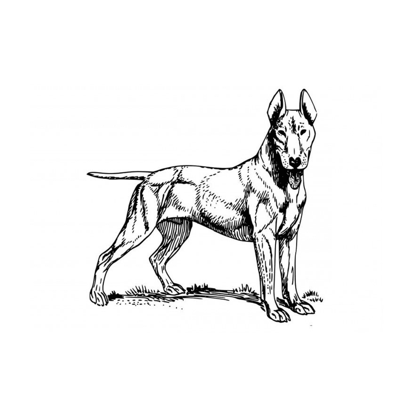  Собака, стоящая на поле 