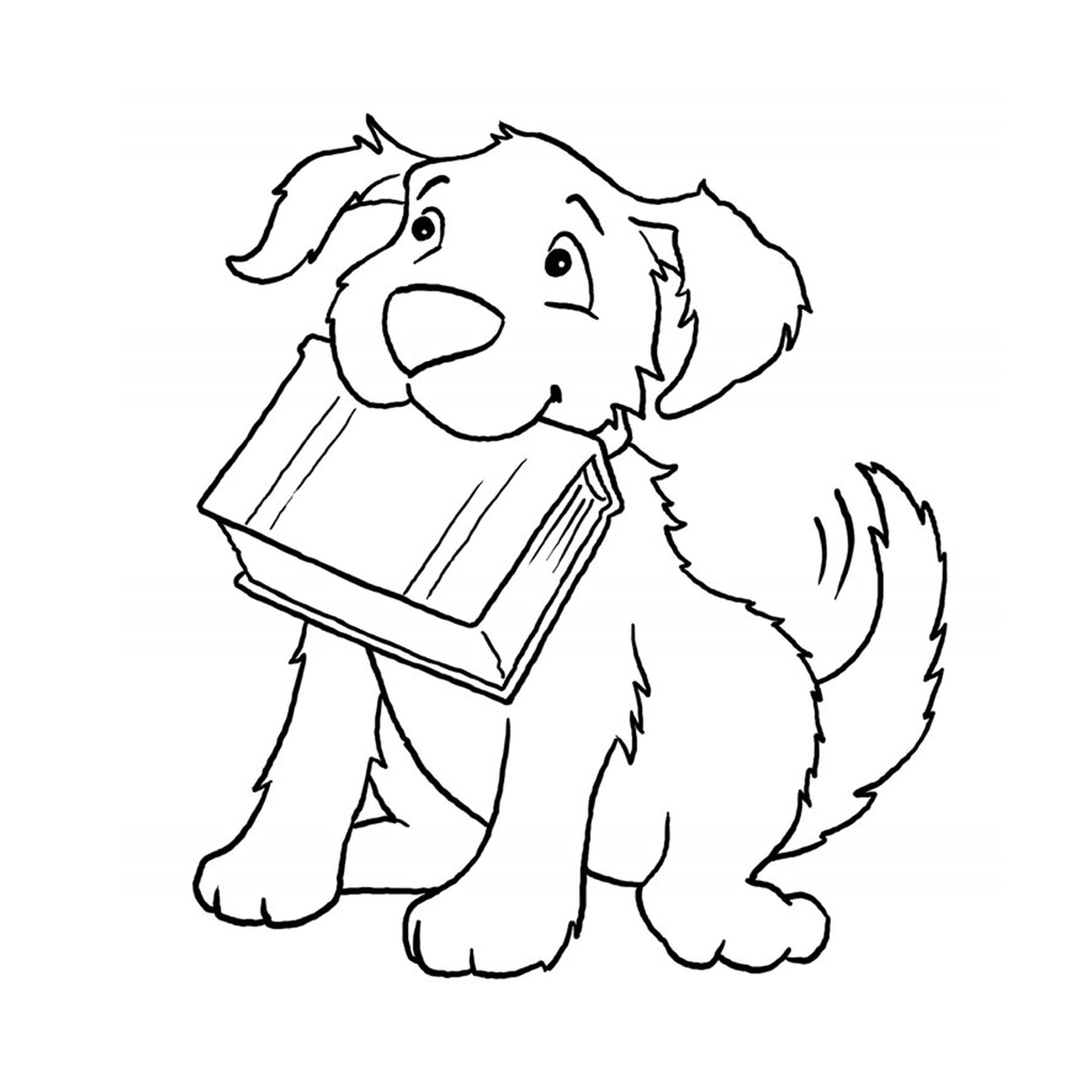  Genuine canine with book 