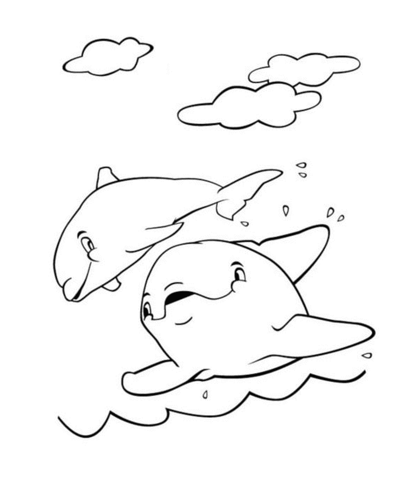  Дельфины Элегантное плавание 