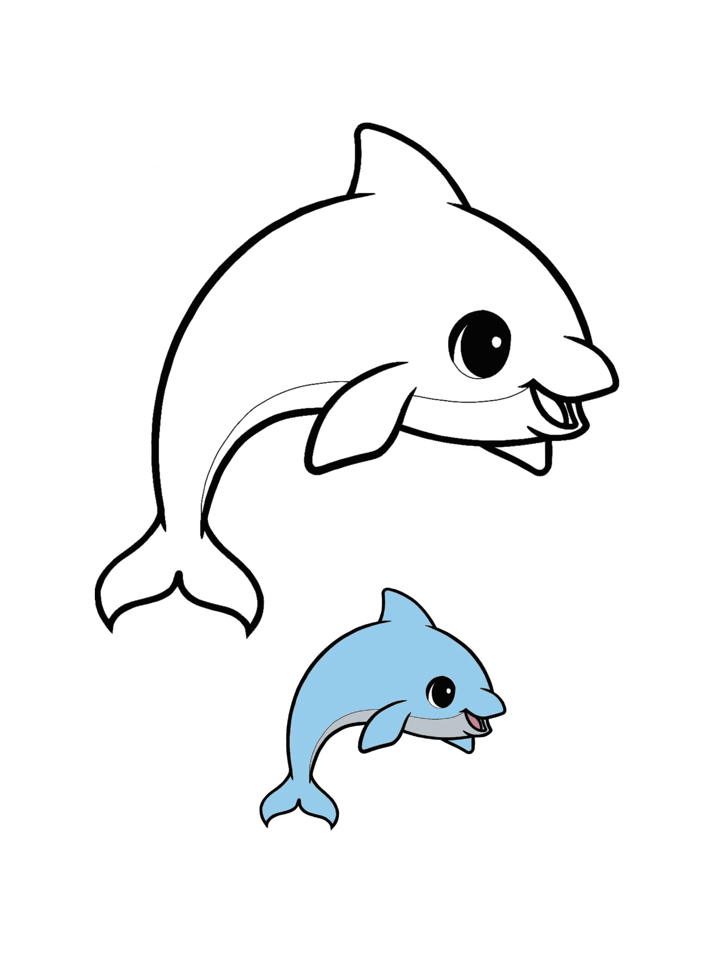  Delfín y Delfín en colores 