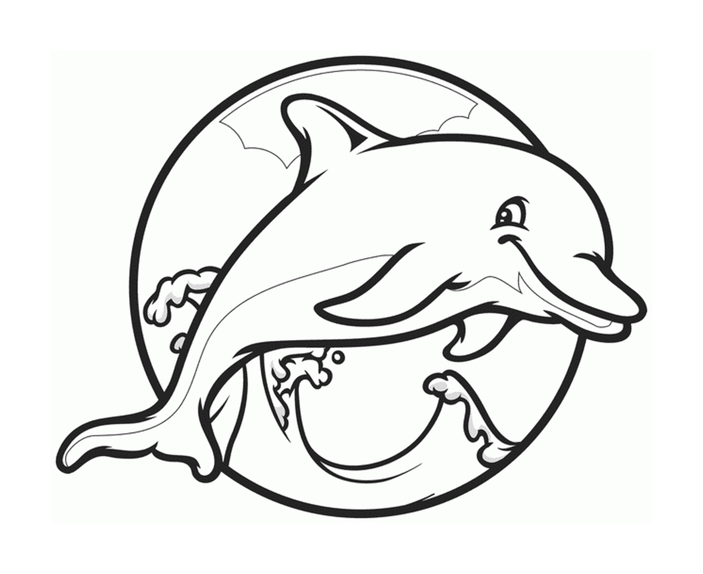  Un delfín saltando al aire 