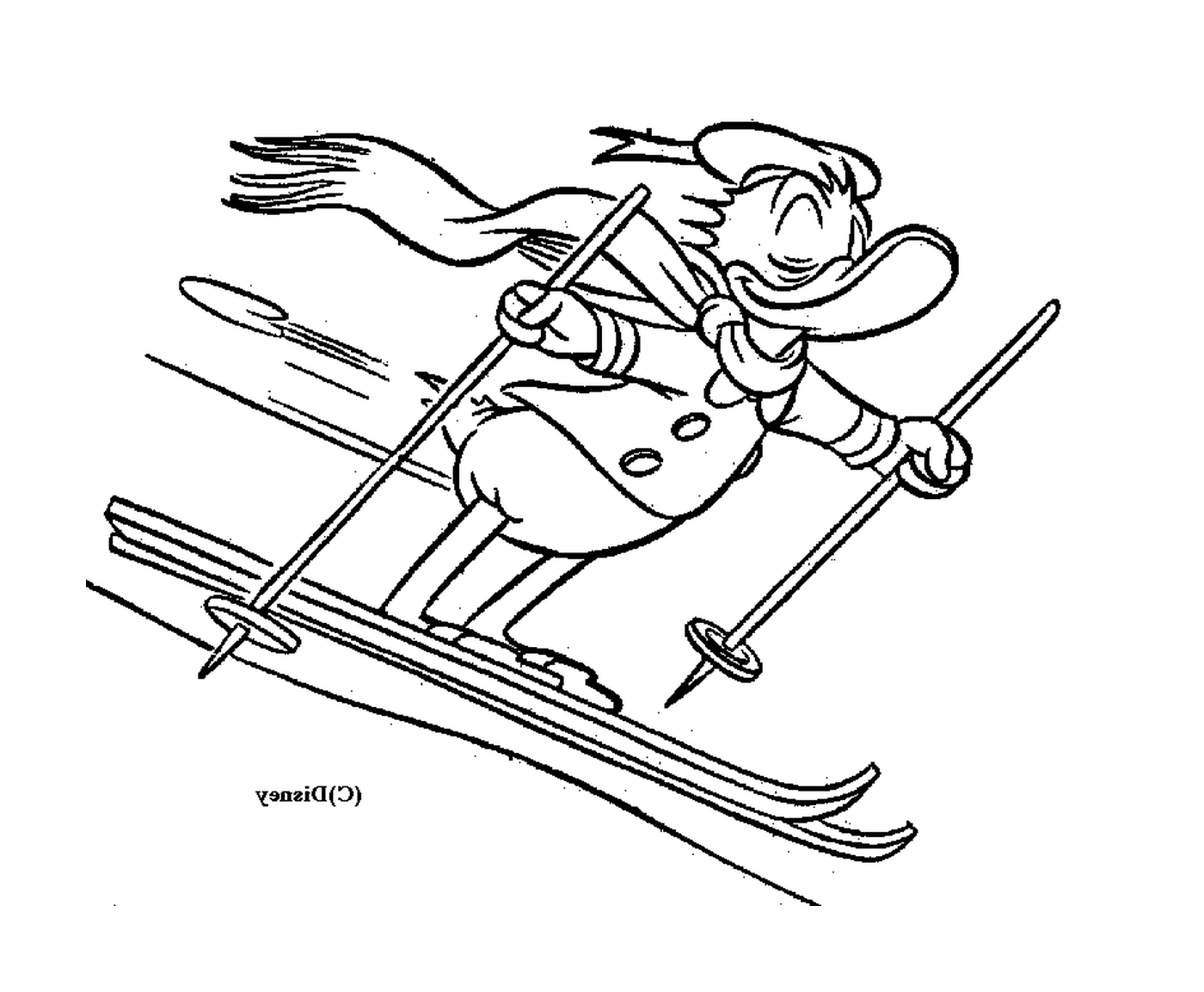  Donald rilassa le piste da sci con facilità 