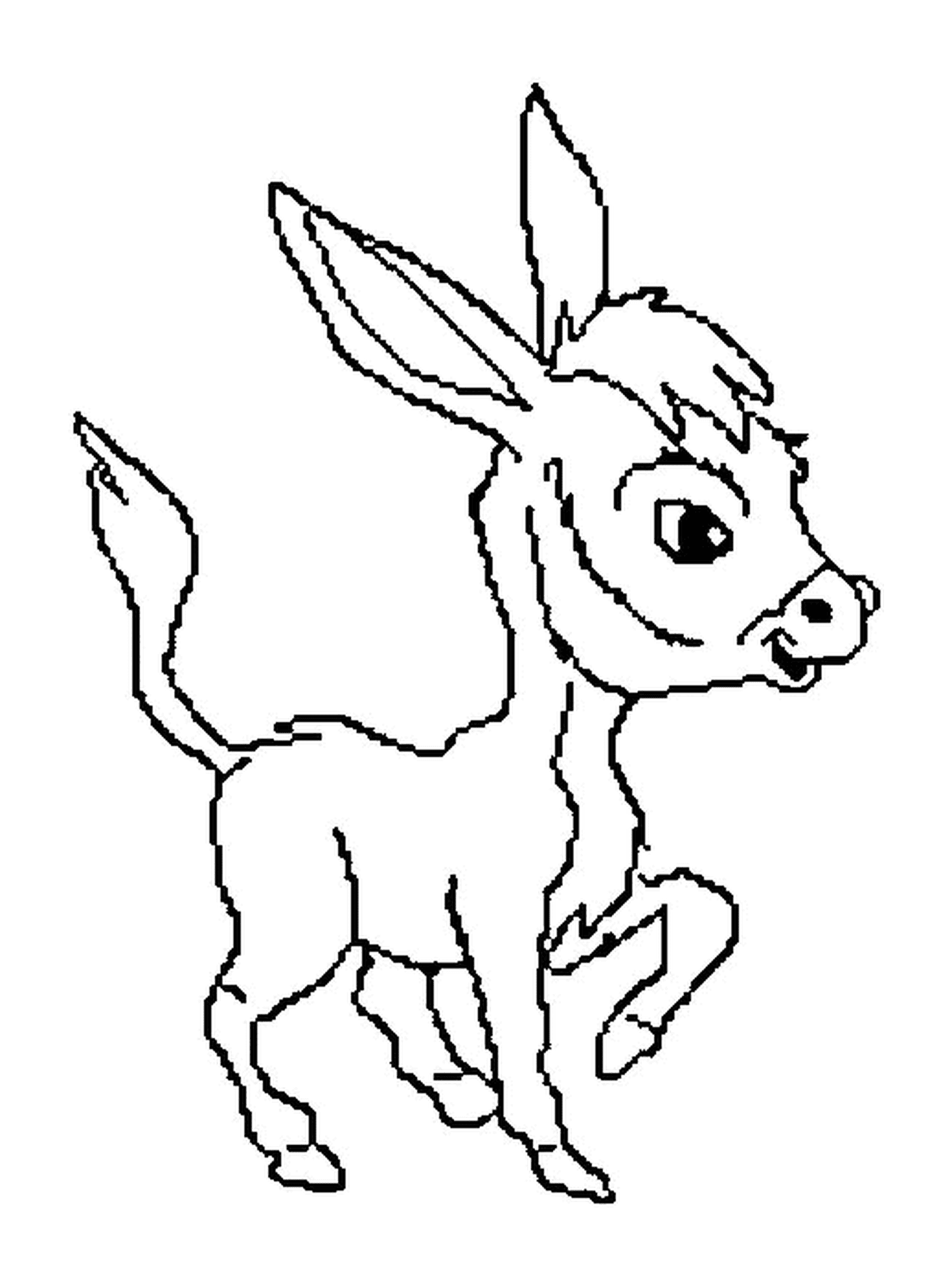  A donkey with a big head 