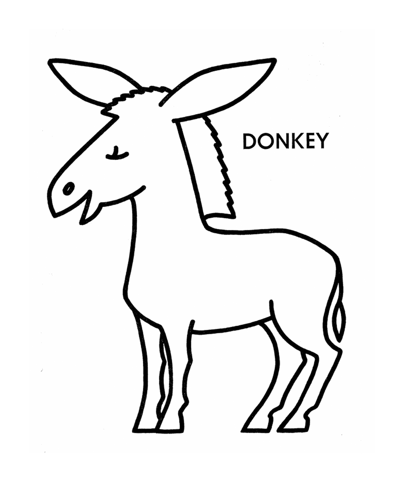  A donkey with the word ass written underneath 