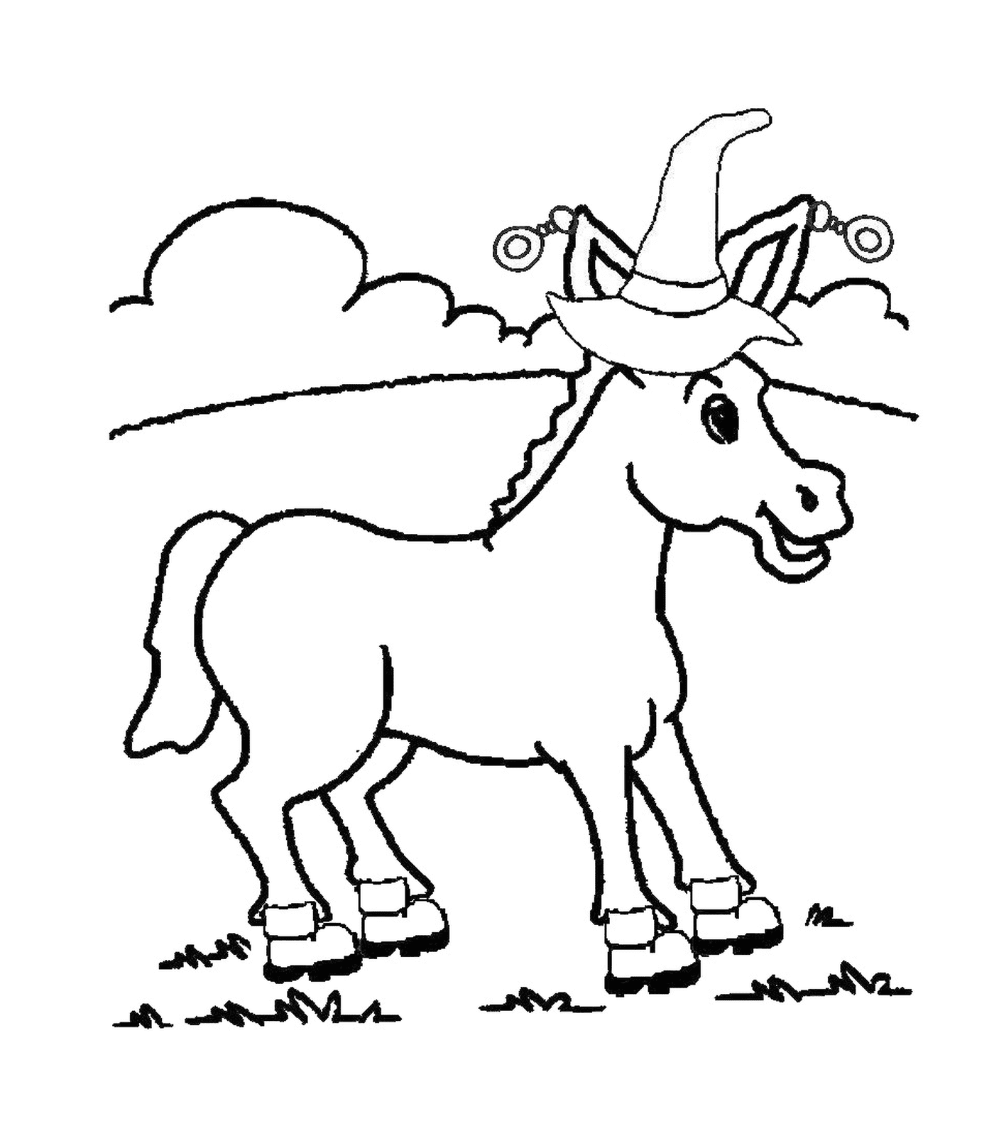  Ein Esel mit Hut 