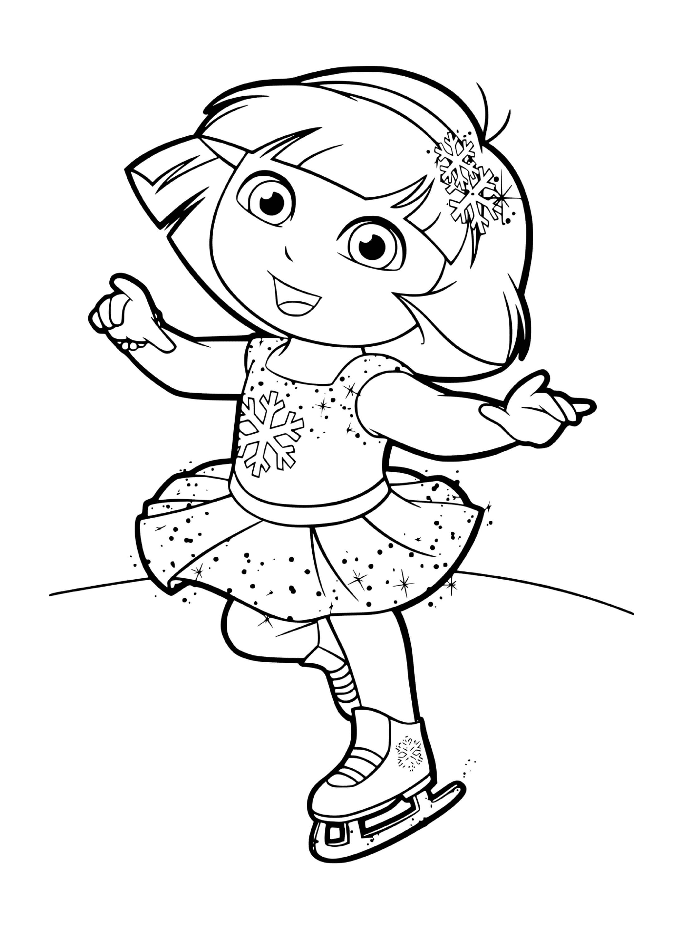  Dora übt Eiskunstlauf mit Anmut 