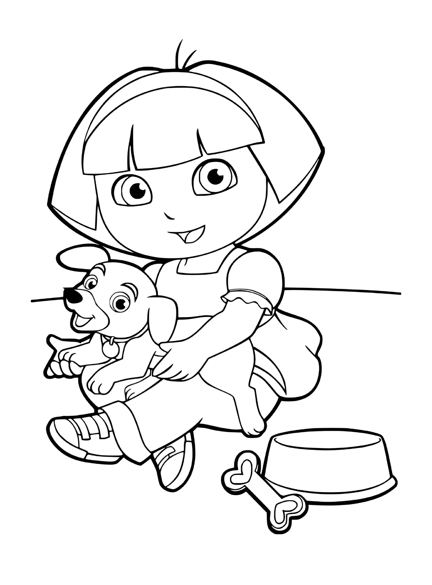  Dora si prende cura del suo adorabile cane 