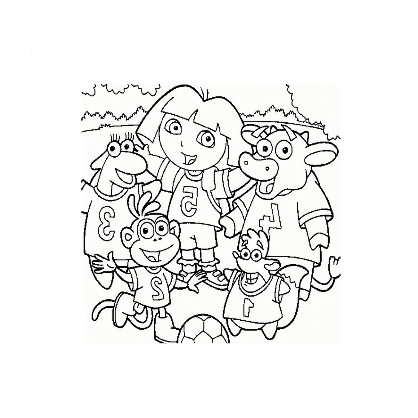  Dora und ihre Freunde haben eine gute Zeit 