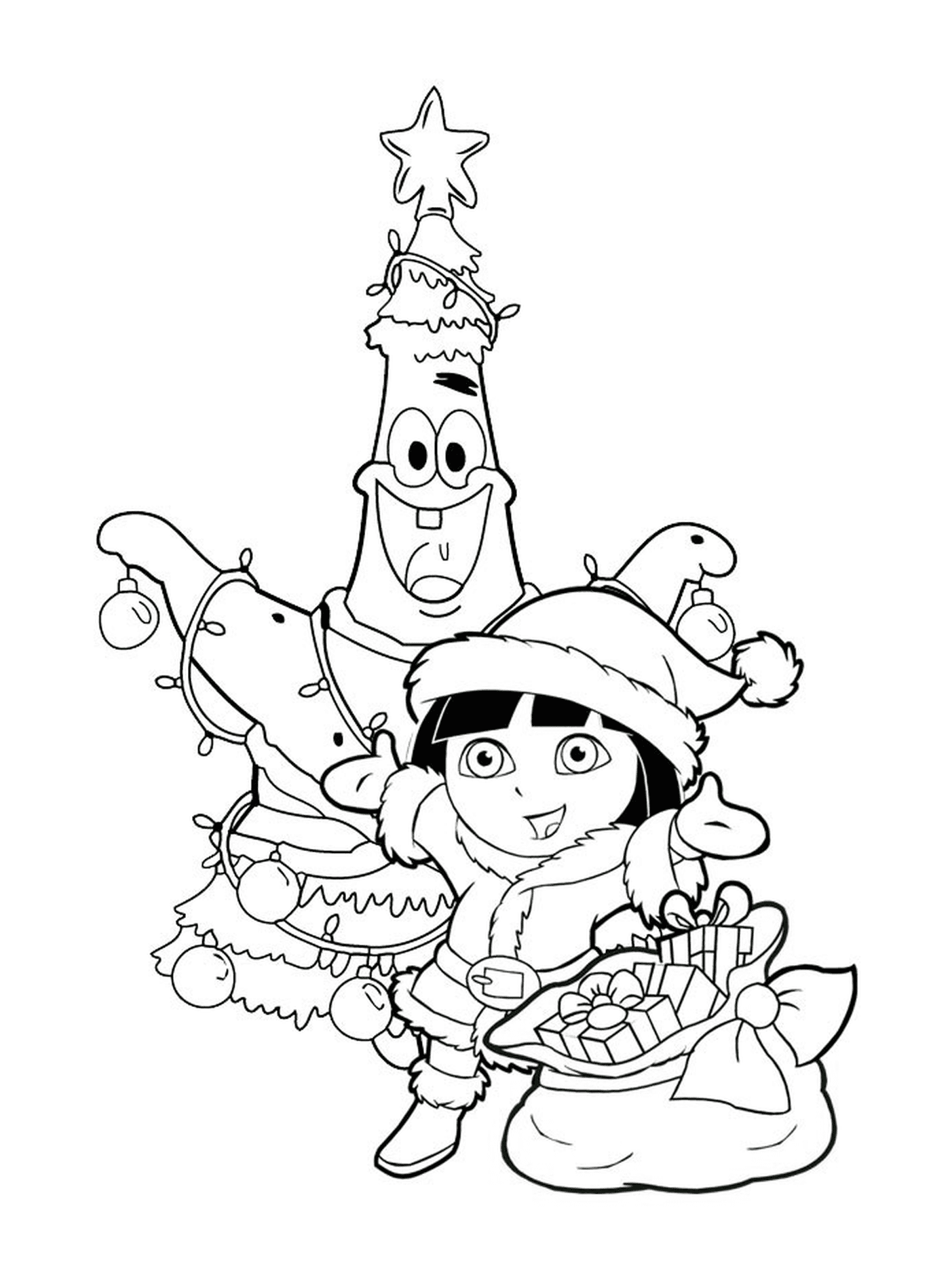 Dora celebrates Christmas with Patrick 