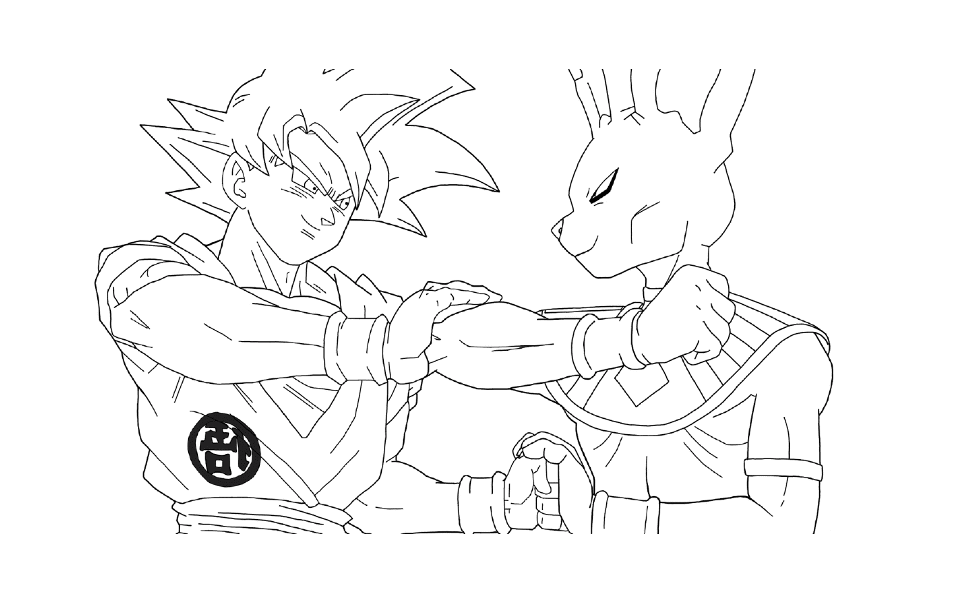  Beerus gegen Goku Super Saiyan Gold von DBZ 