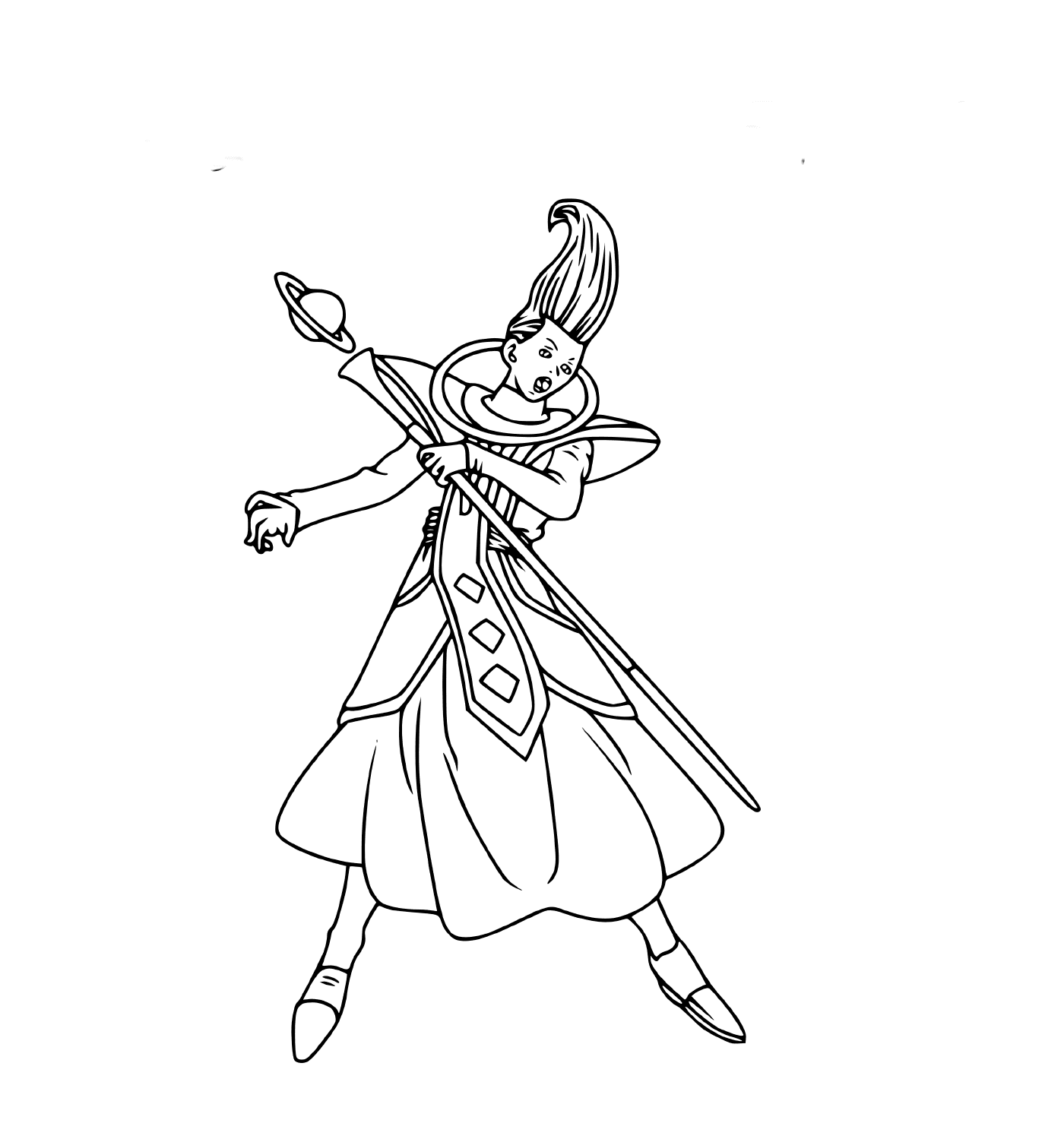  Un personaje misterioso sosteniendo una lanza 
