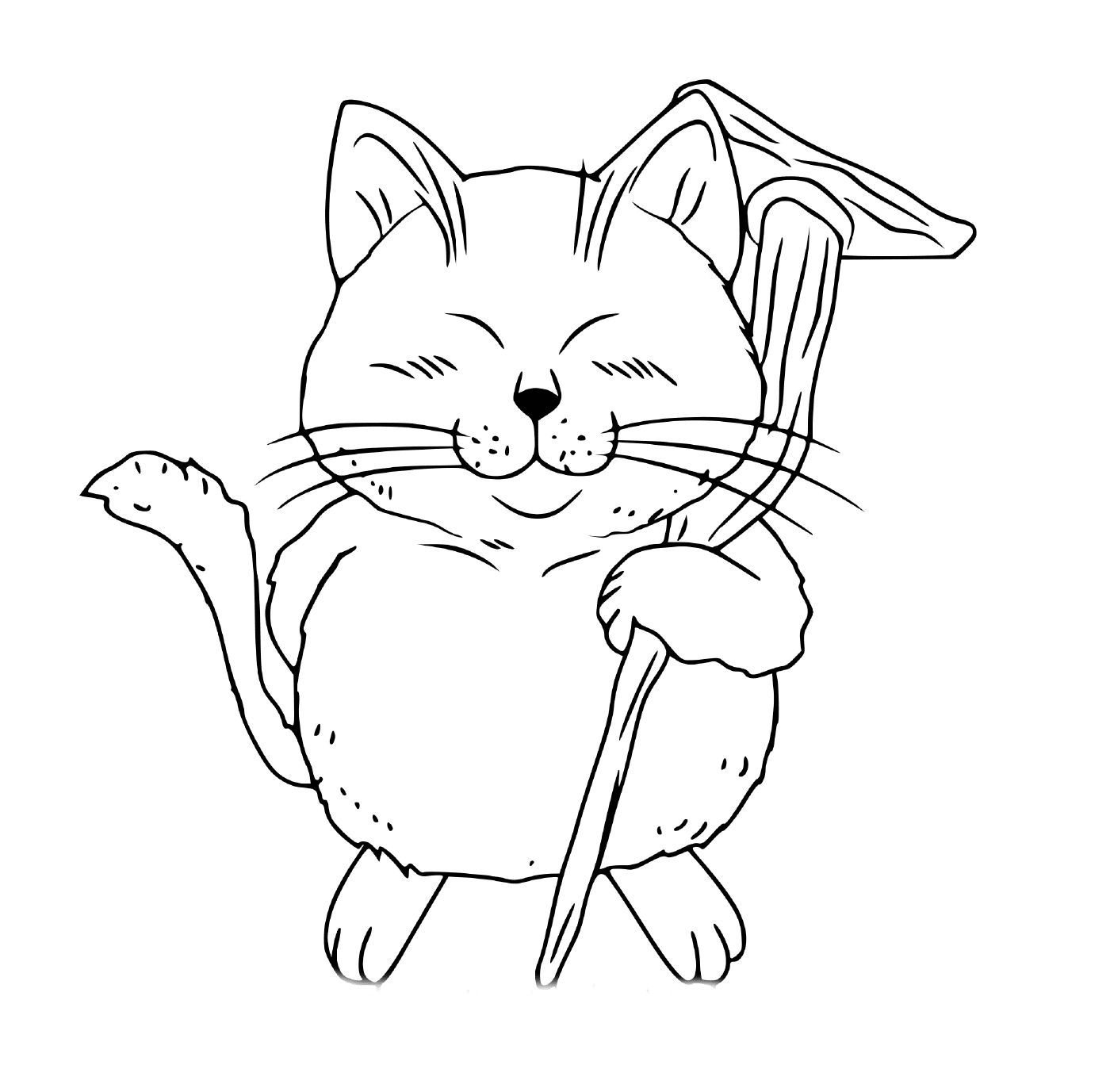  Karin, un gato sosteniendo un tenedor 