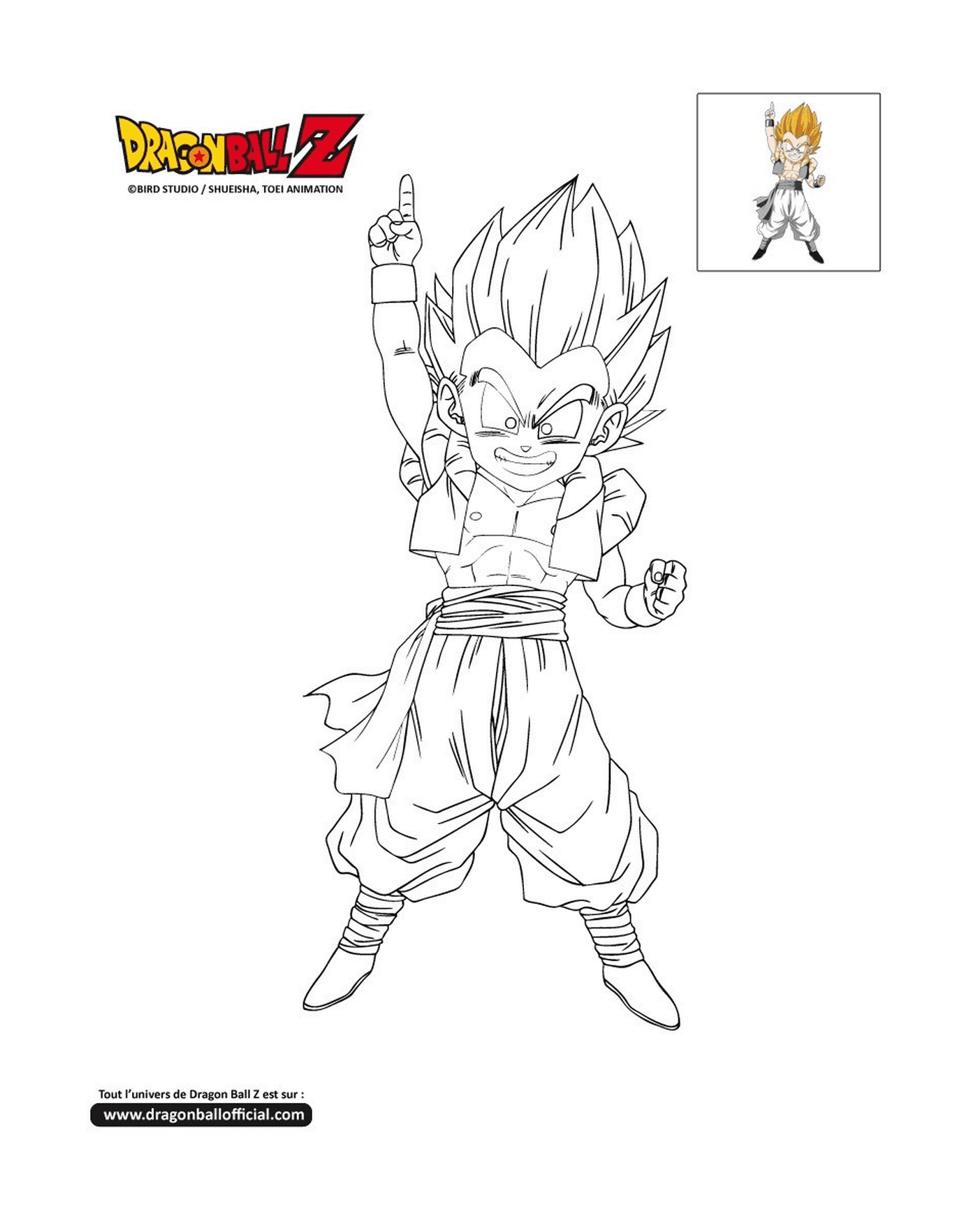  Gotenks about to hit in Dragon Ball Z 