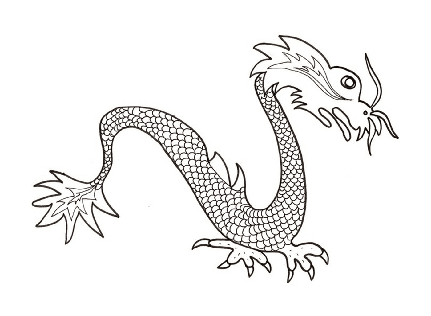  Простой и элегантный китайский дракон 