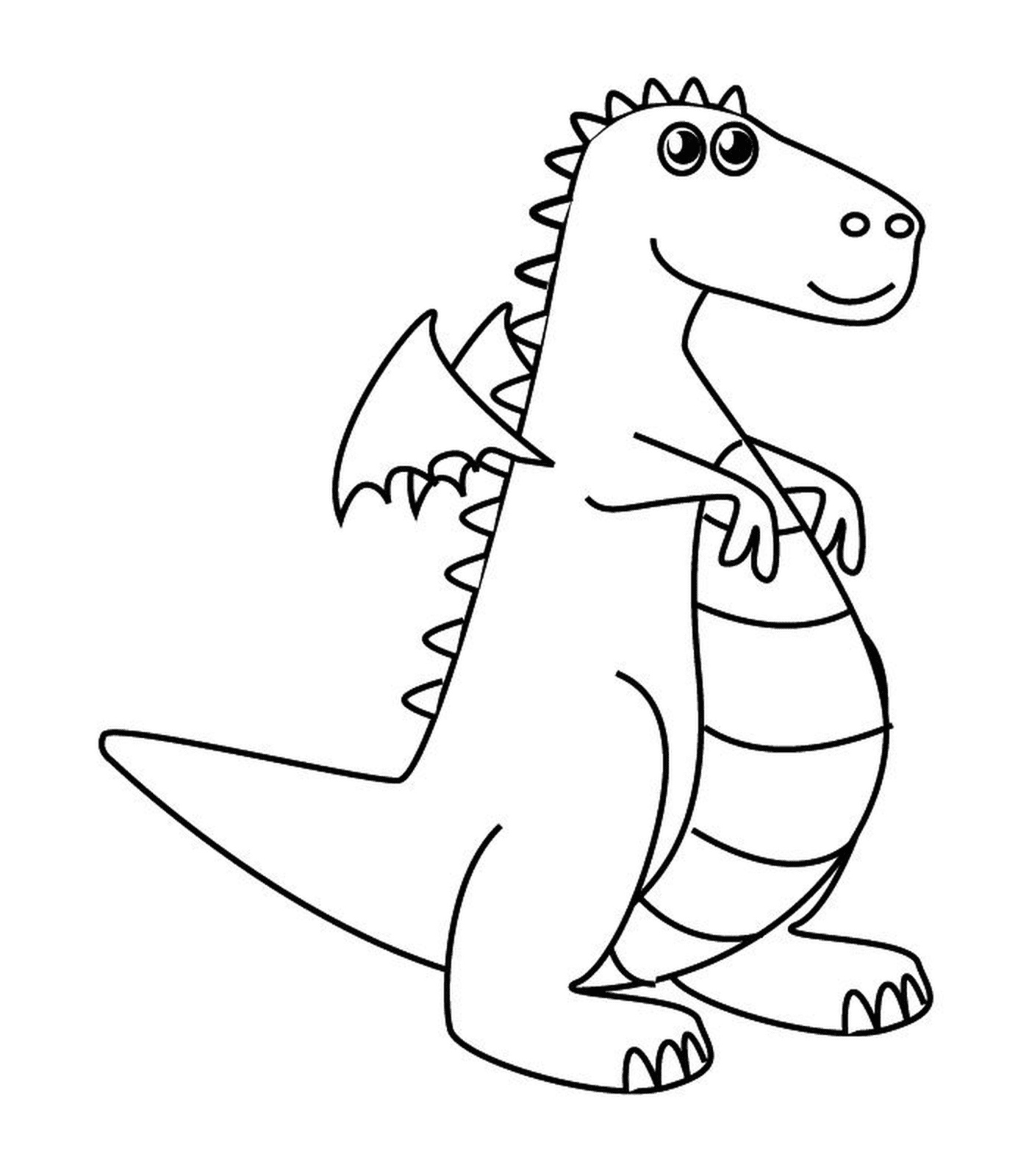  Легкий дракон для детей в детском саду 