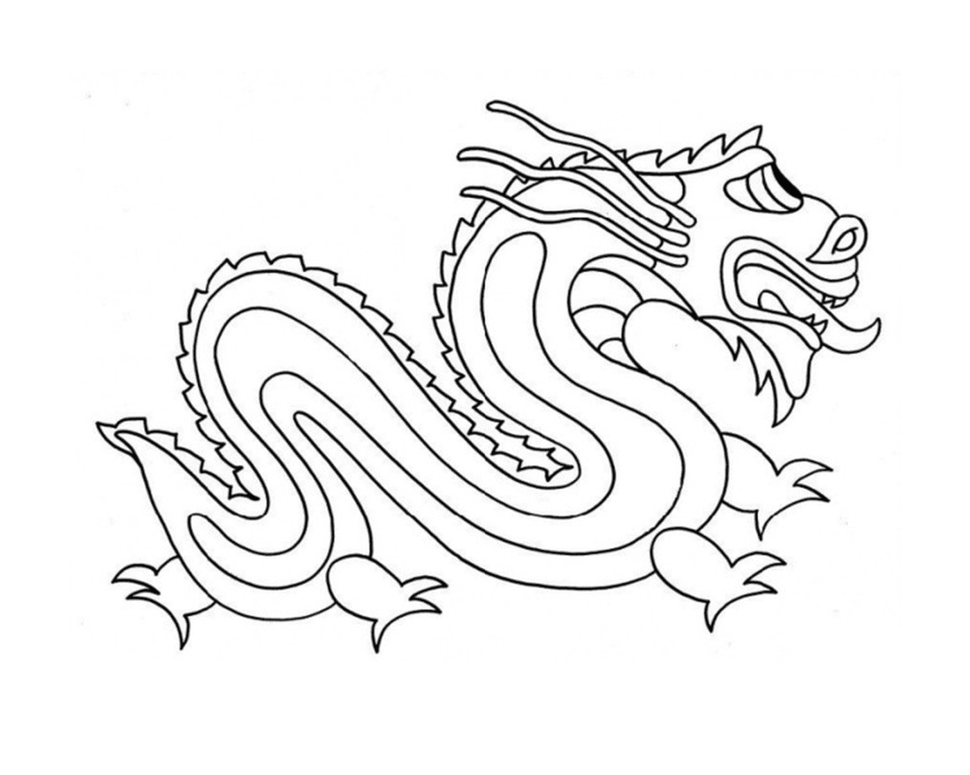  Простой и простой китайский дракон 