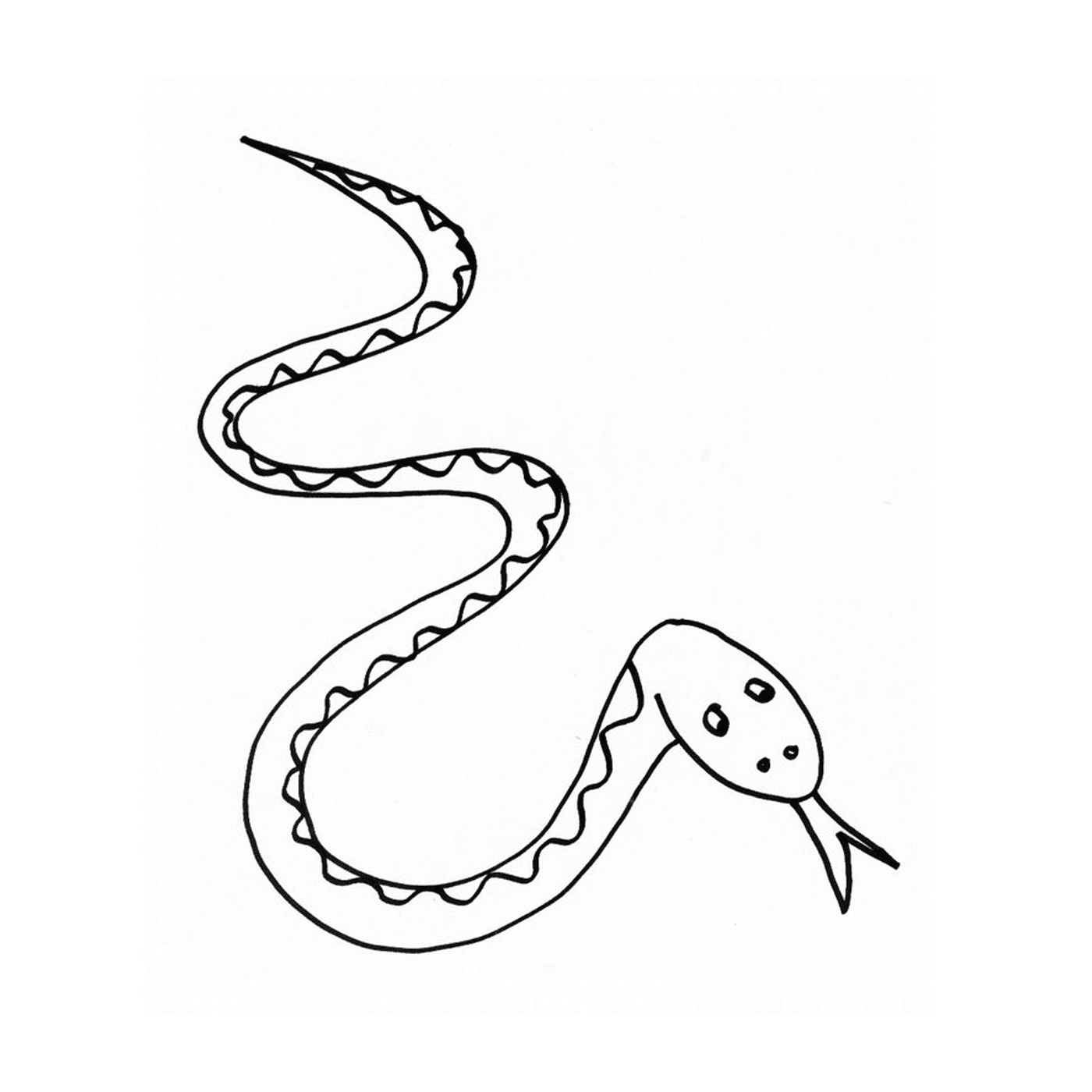  Eine gezeichnete Schlange 