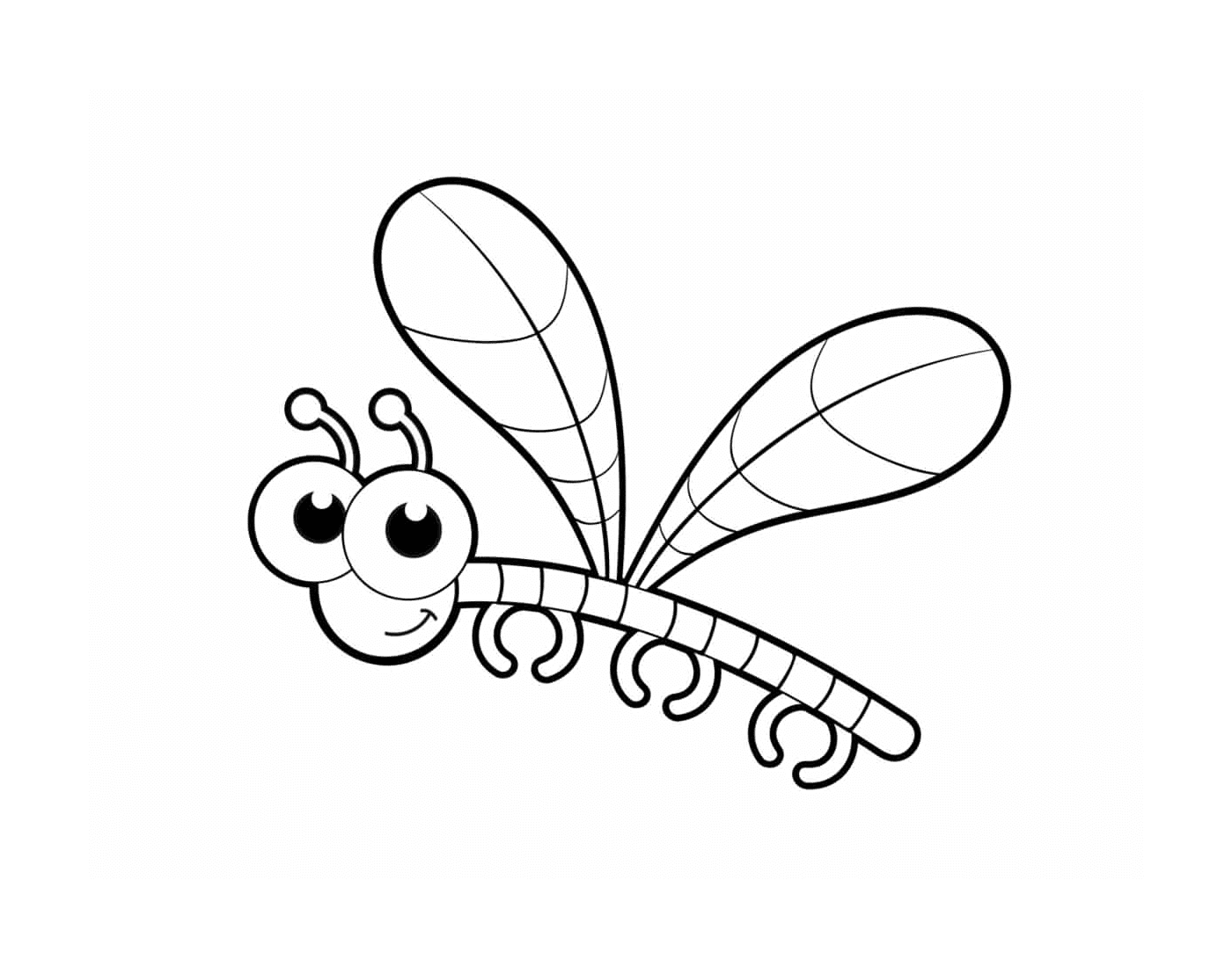  Adorable libélula con grandes ojos 