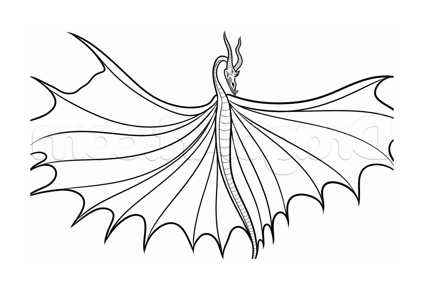  Тимберджек, дракон с развернутыми крыльями 