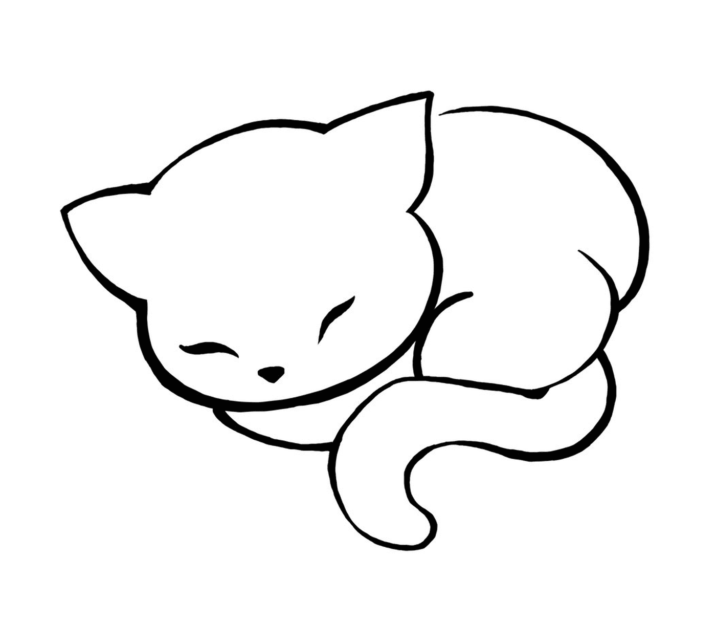  Спящий кот 