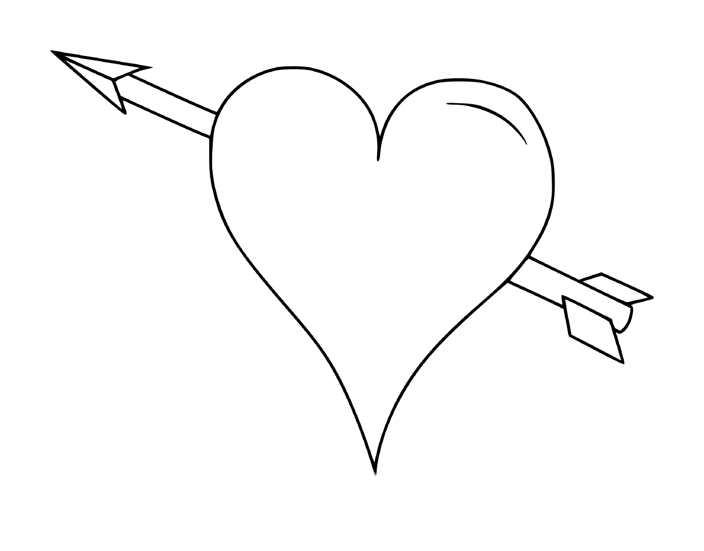  A heart with an arrow 