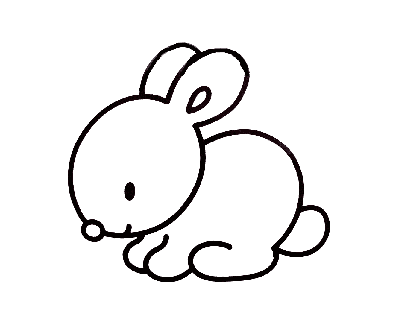  Un conejo fácil de dibujar 