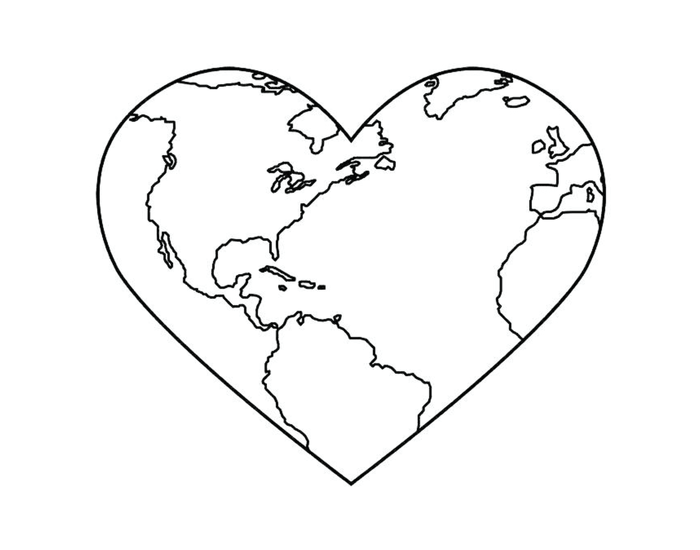  Heart-shaped earth, Earth Day 