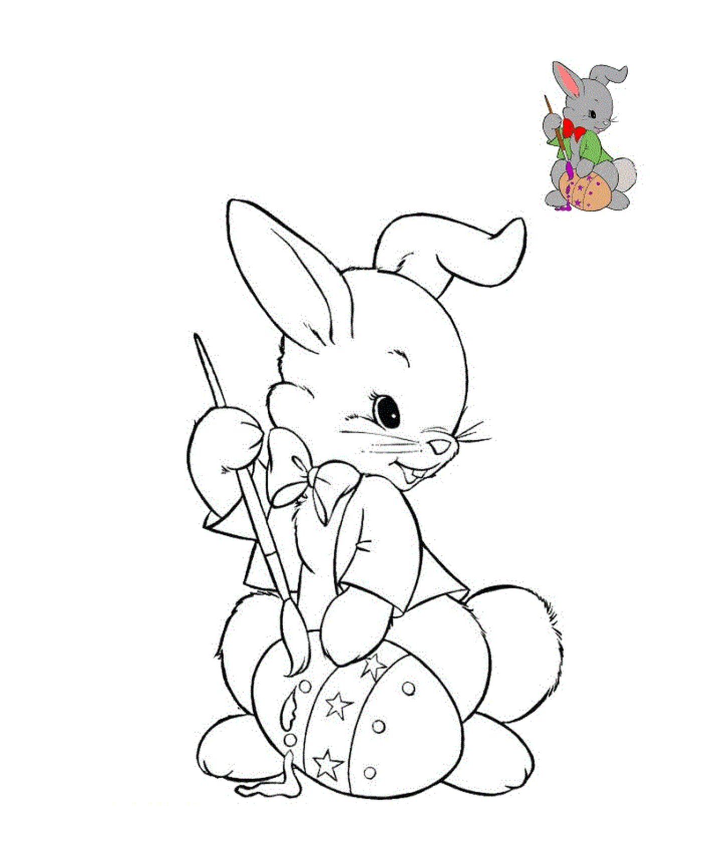  Conejo colorante de huevo de Pascua 