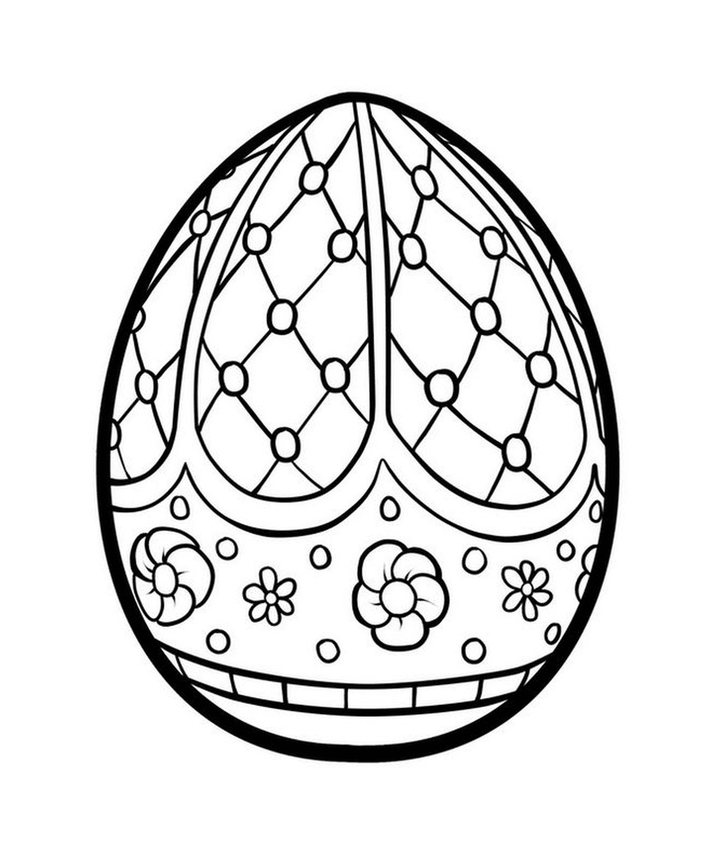  Easter egg mandala antistress for adults, a colorful egg 