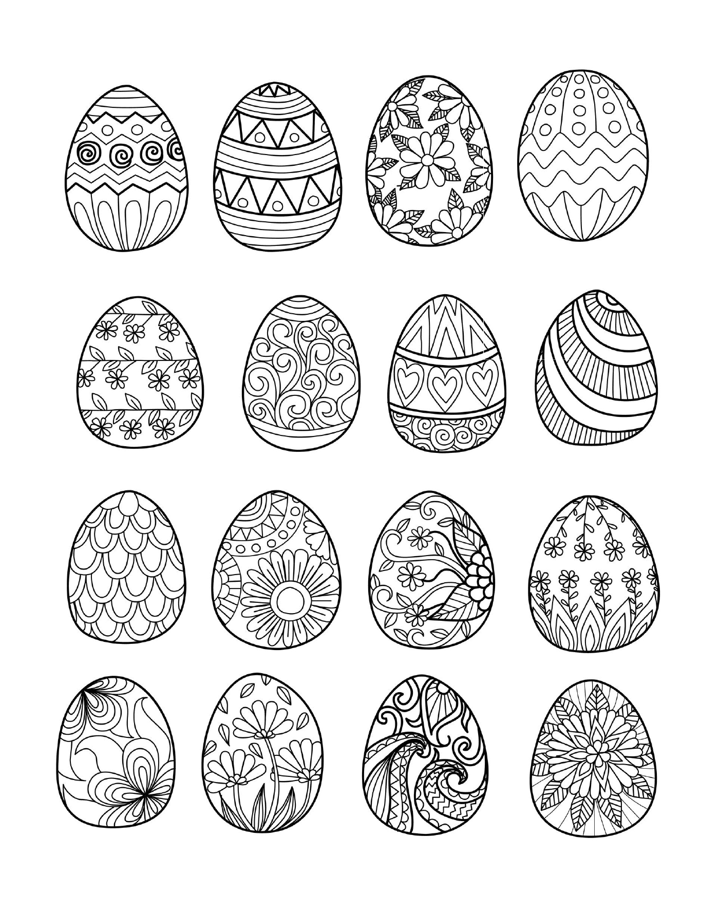  Easter eggs for adults 2 by Bimdeedee, a set of colorful eggs 