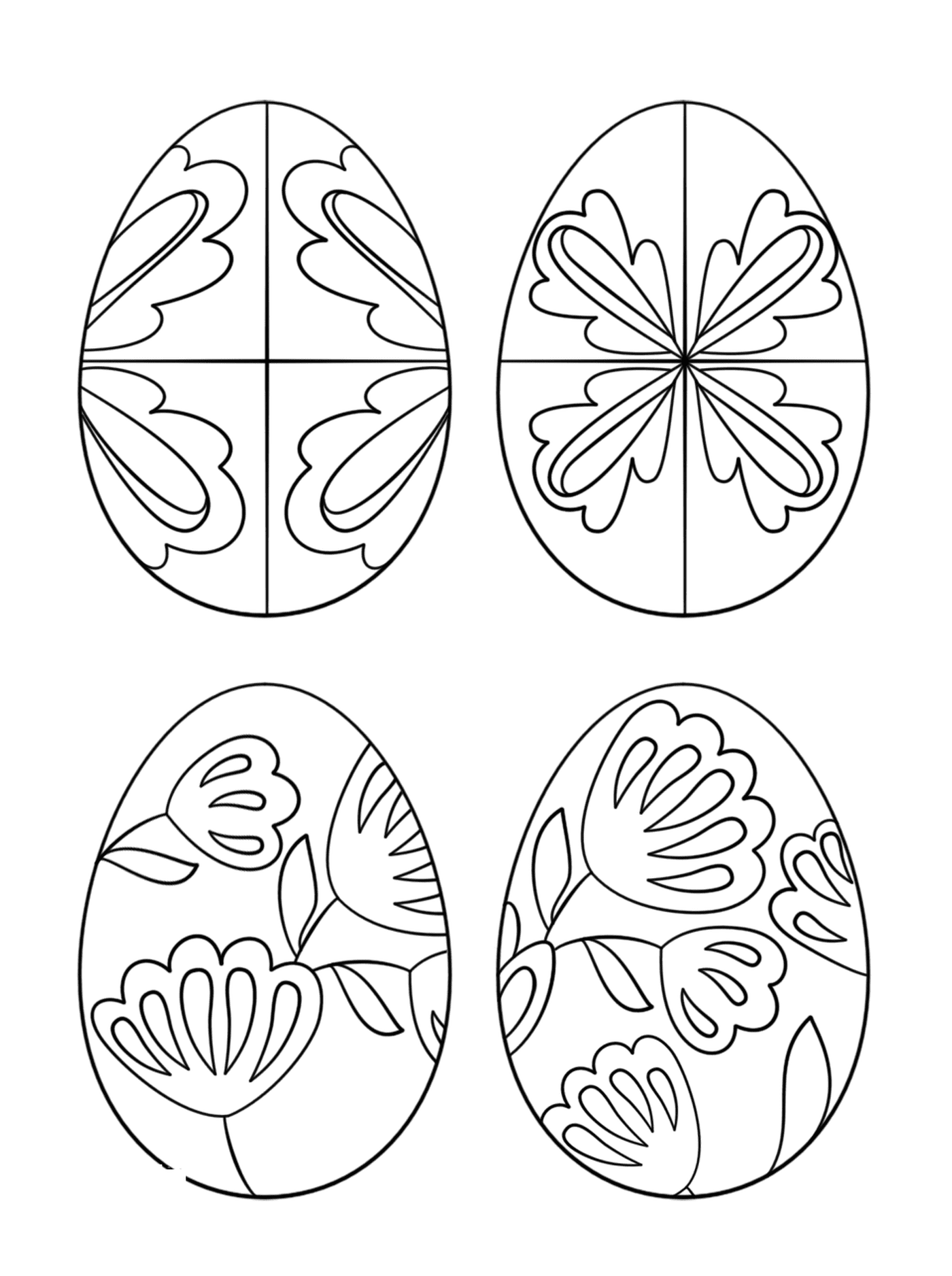  Huevos pysanky, un juego de huevos de Pascua decorados con diferentes patrones 