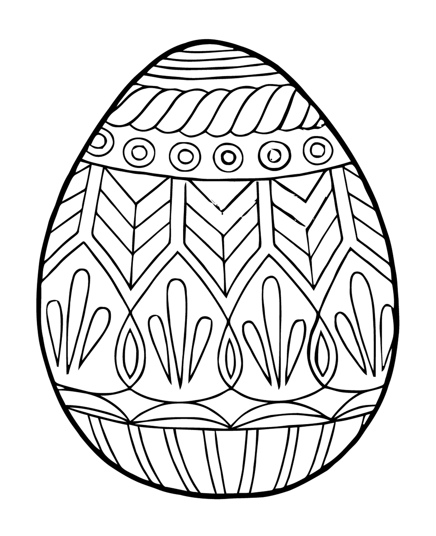  Estrés adulto de Pascua Reliever Mandala, un huevo colorido 