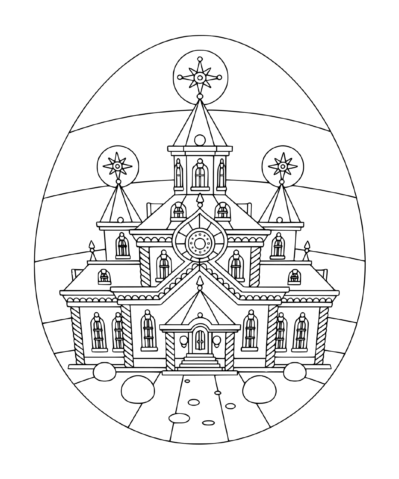  Church with a clock 