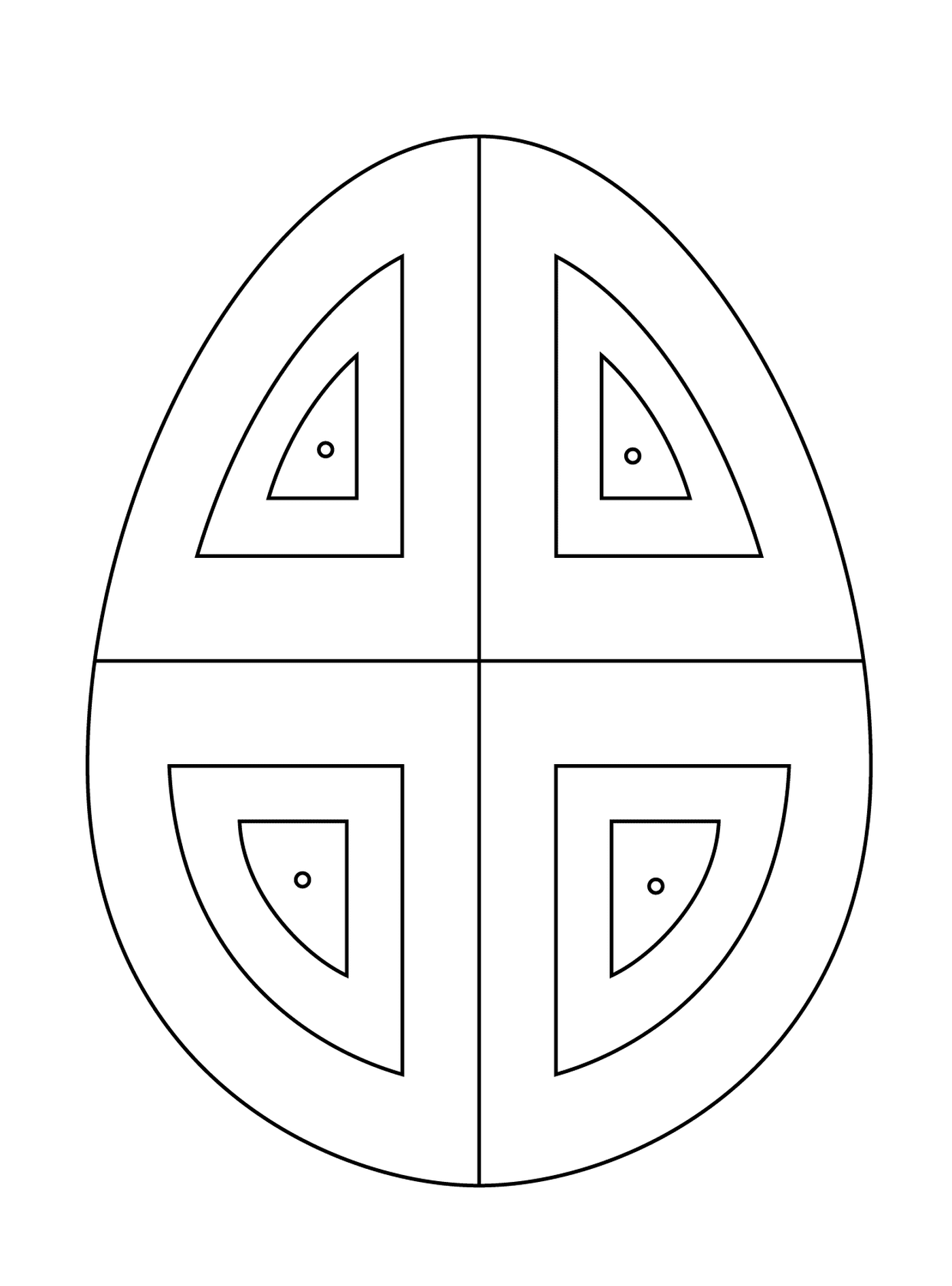  Easter egg with abstract pattern 