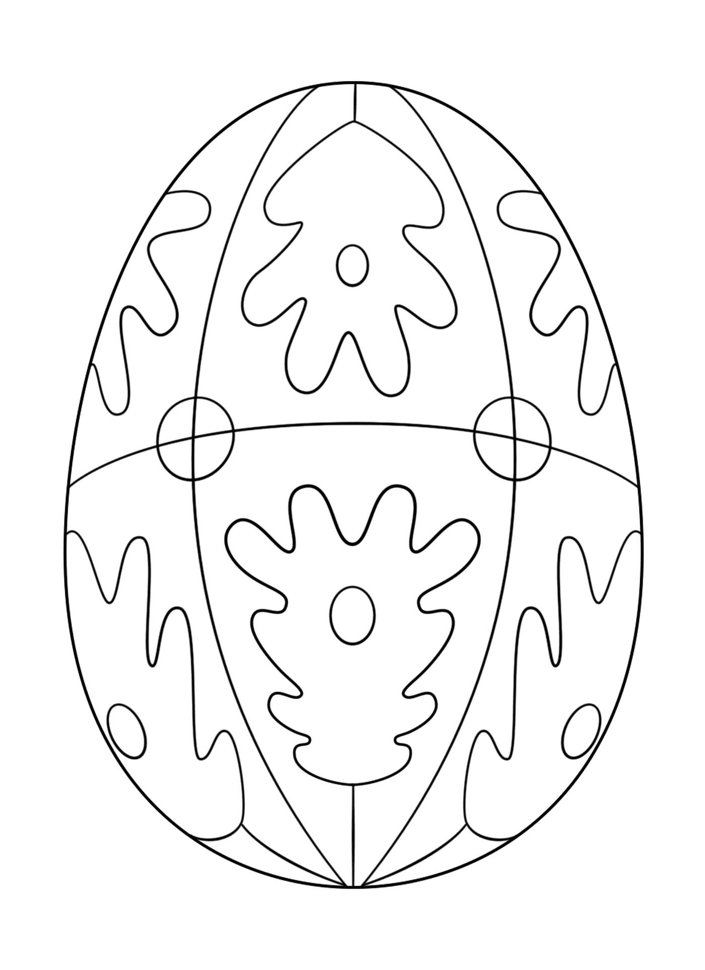  Easter egg with geometric pattern 