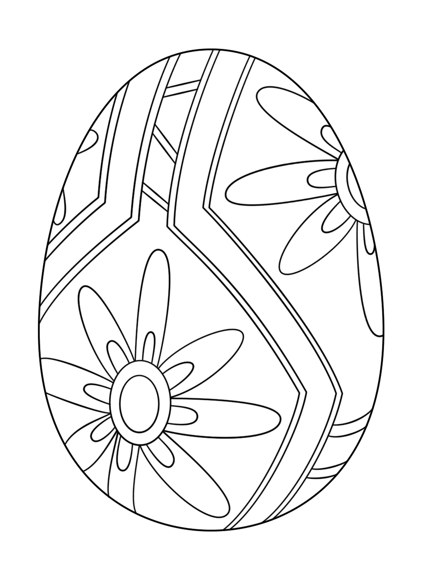 Huevo de Pascua con patrón floral 1 