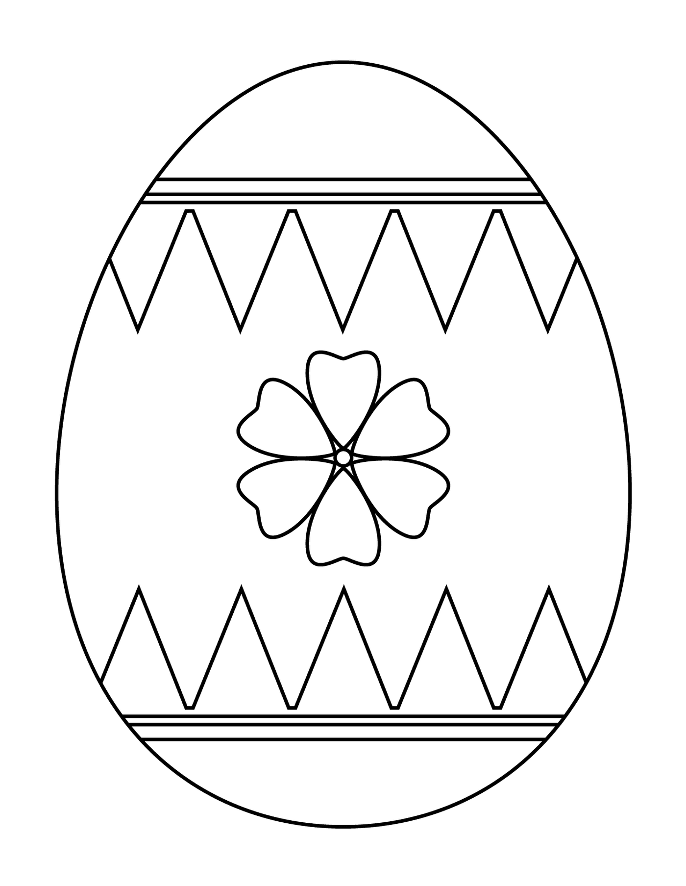  Huevo de Pascua con una flor 