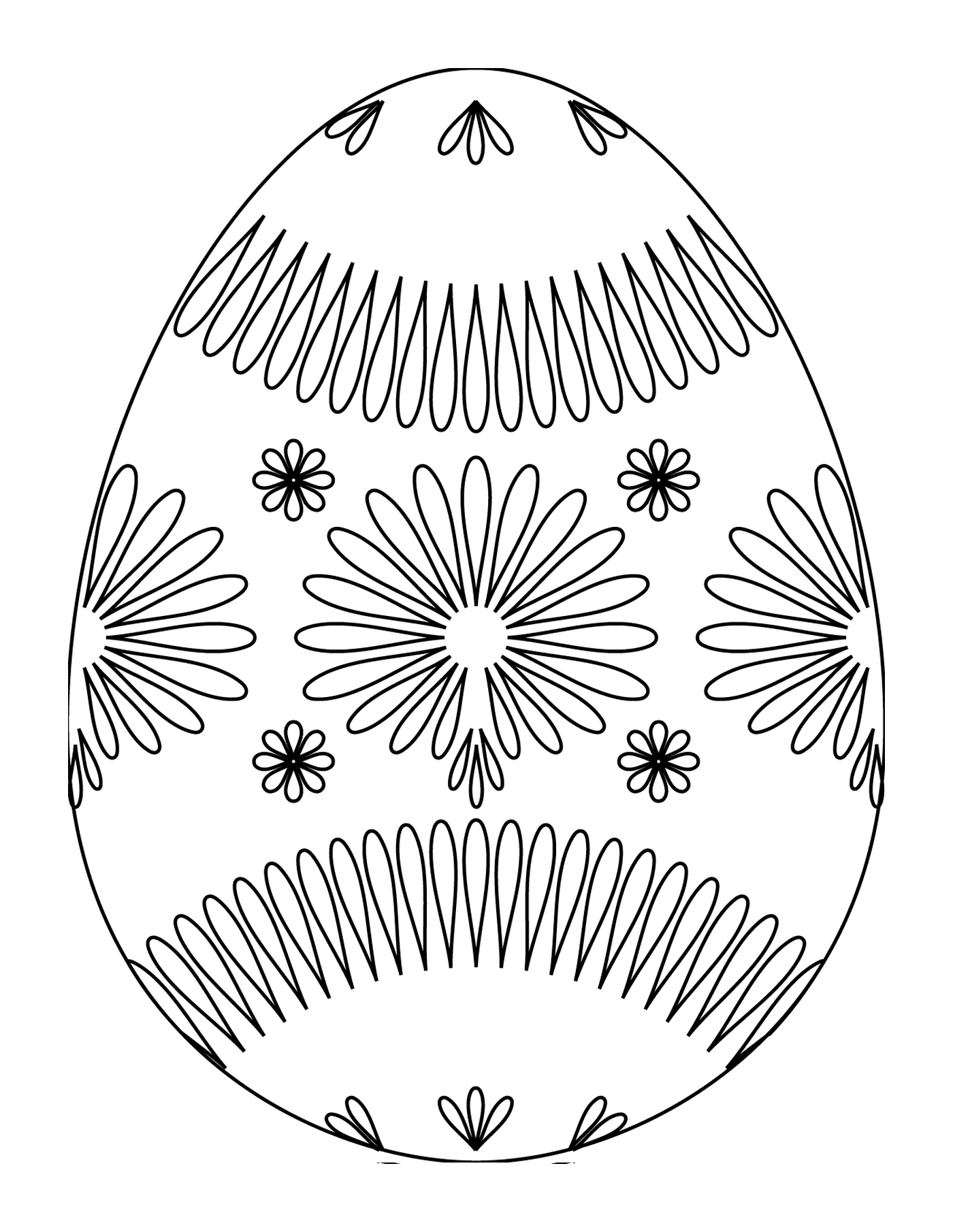  Huevo de Pascua con motivo floral 