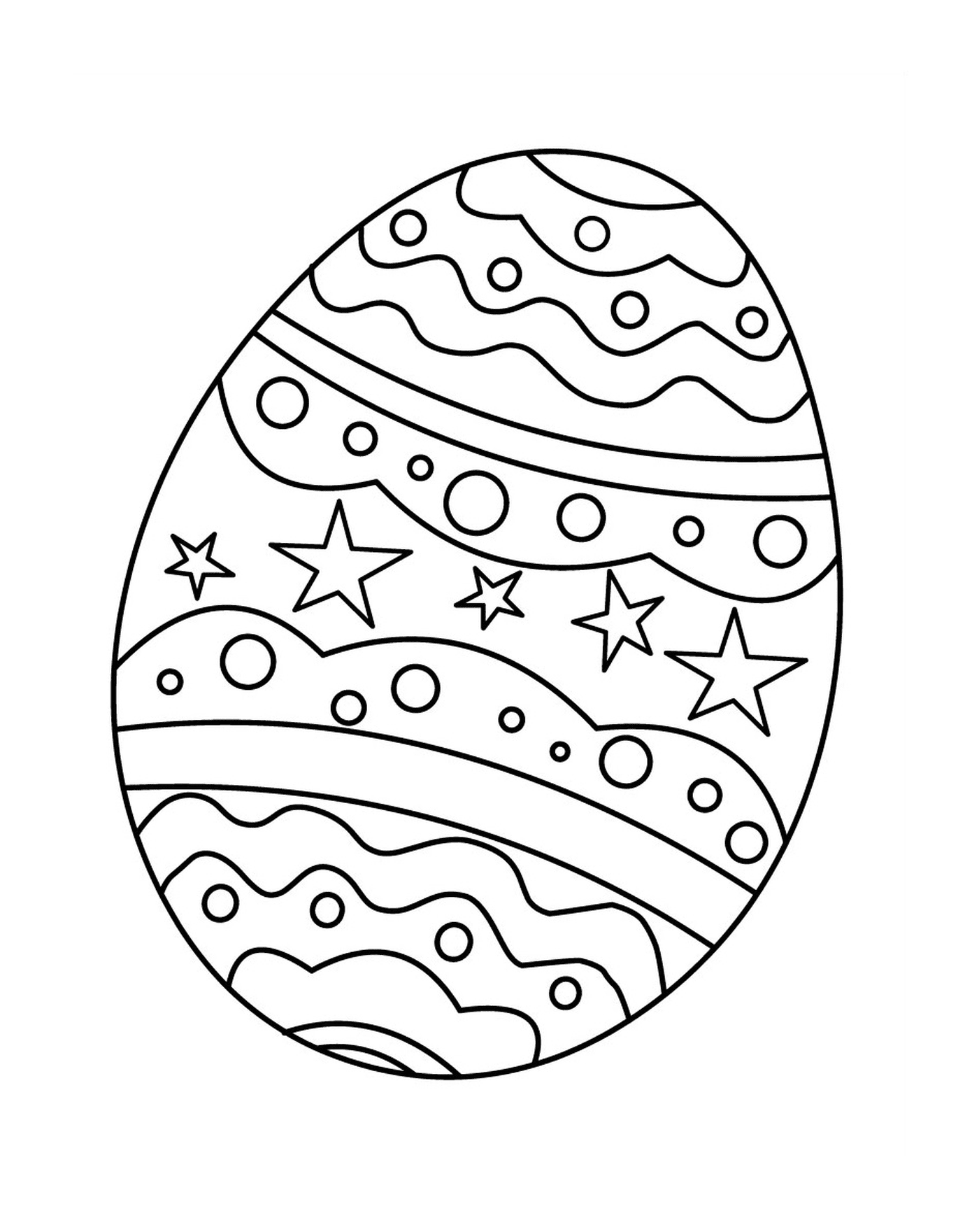  Huevo de Pascua con estrellas 