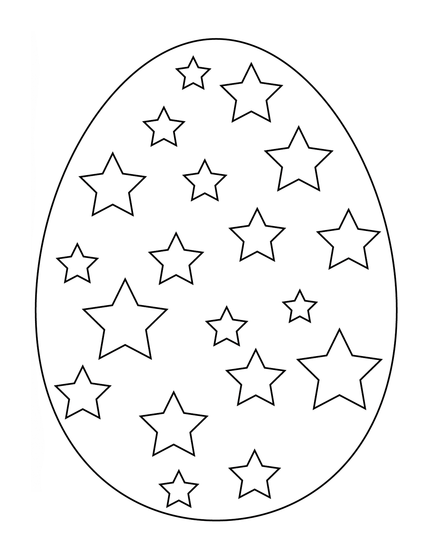  Easter egg with stars 
