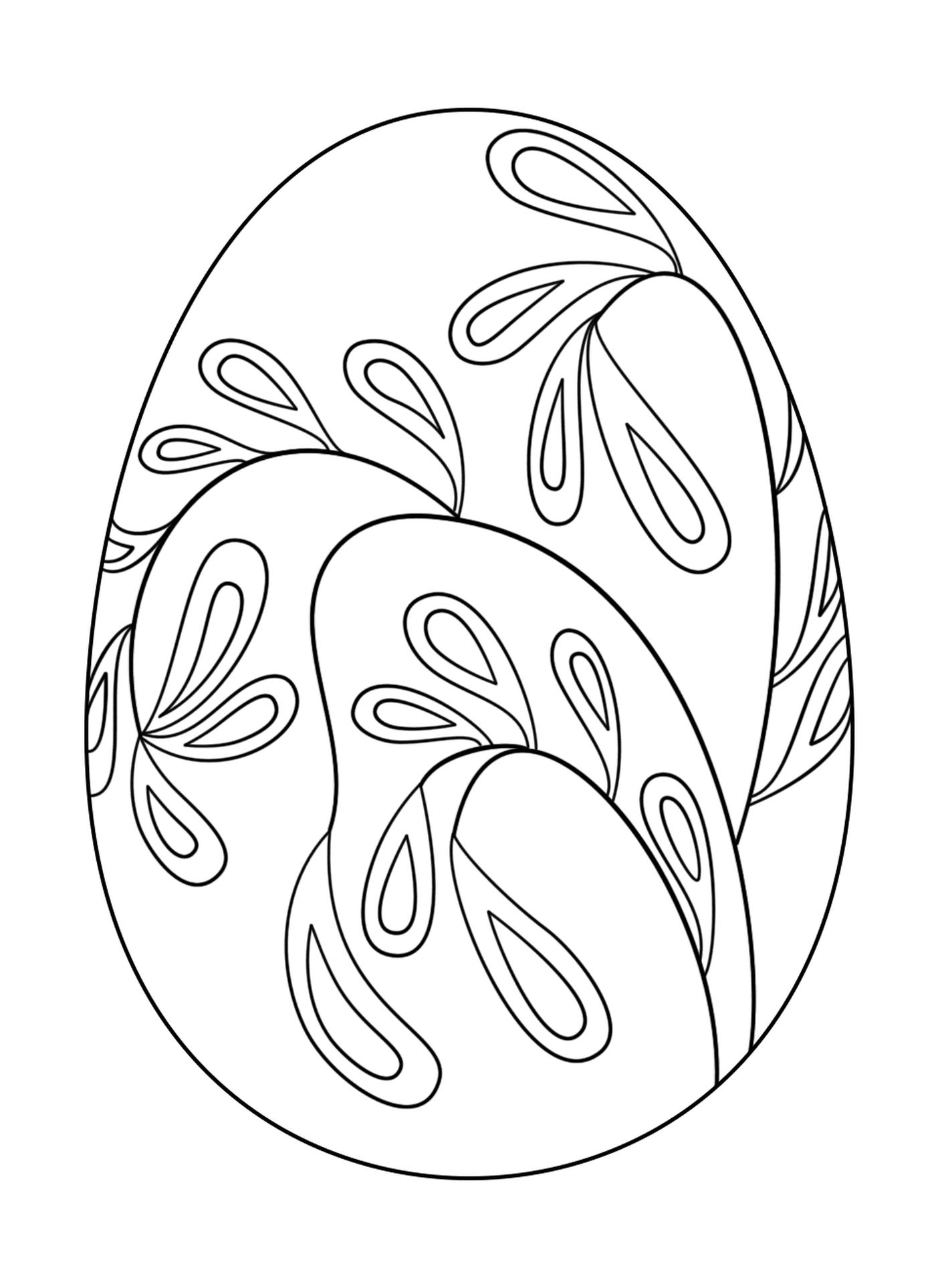  Huevo de Pascua con motivo floral 