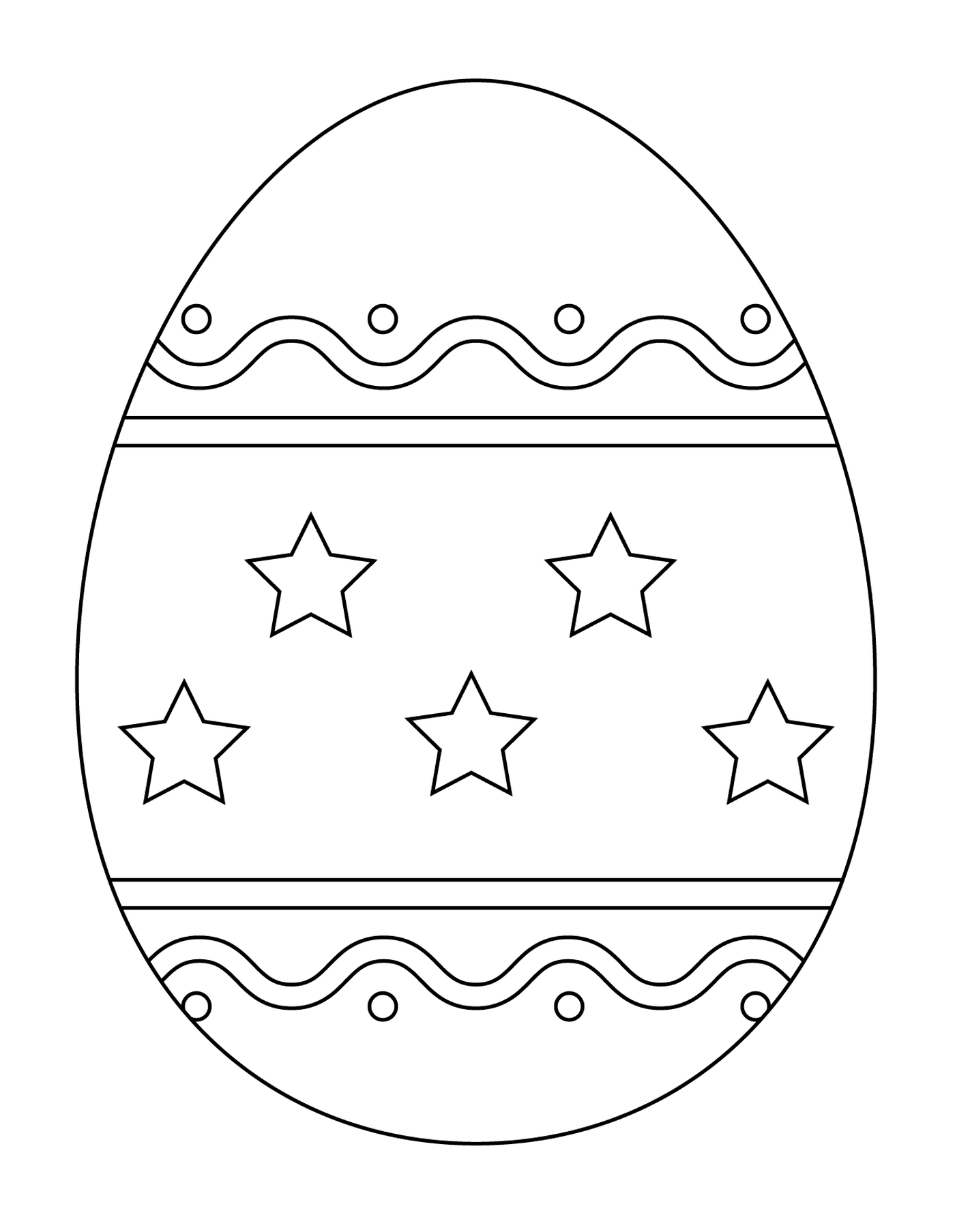  Easter egg with a simple pattern 