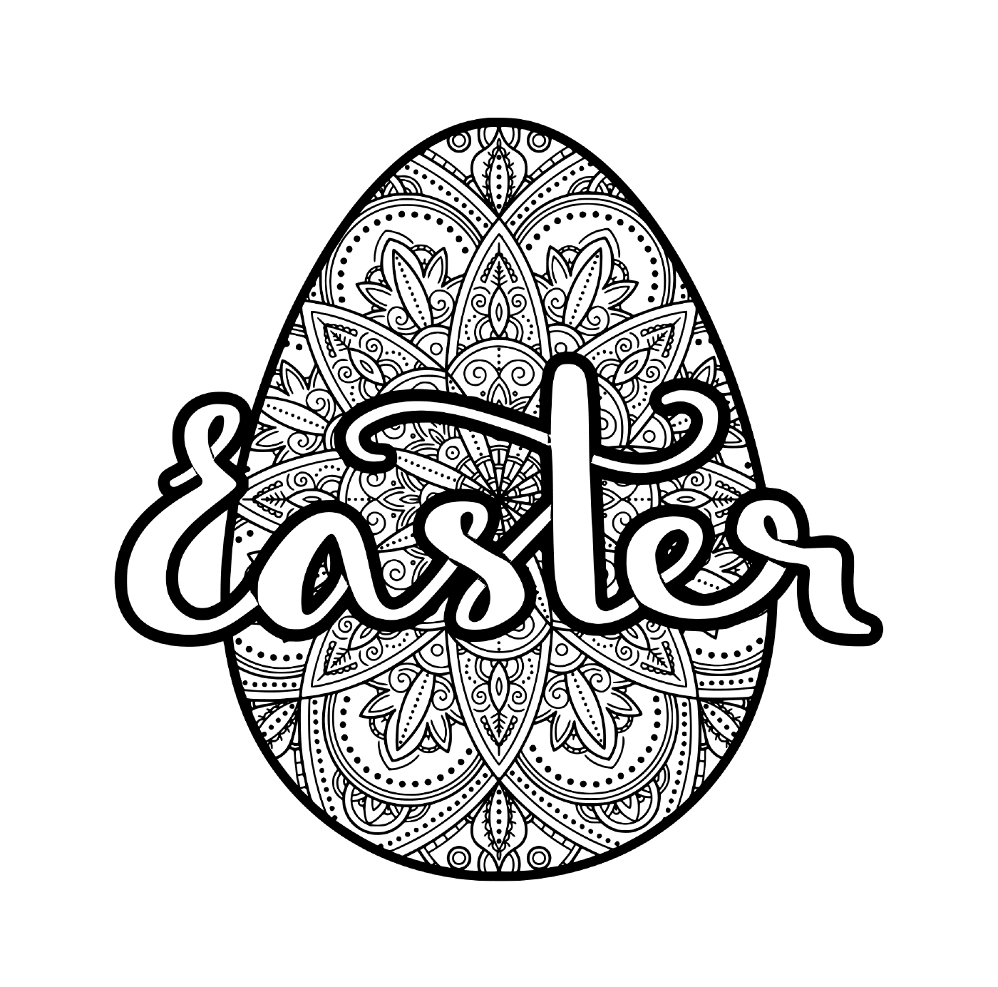  Huevo de Pascua con diseño complejo 