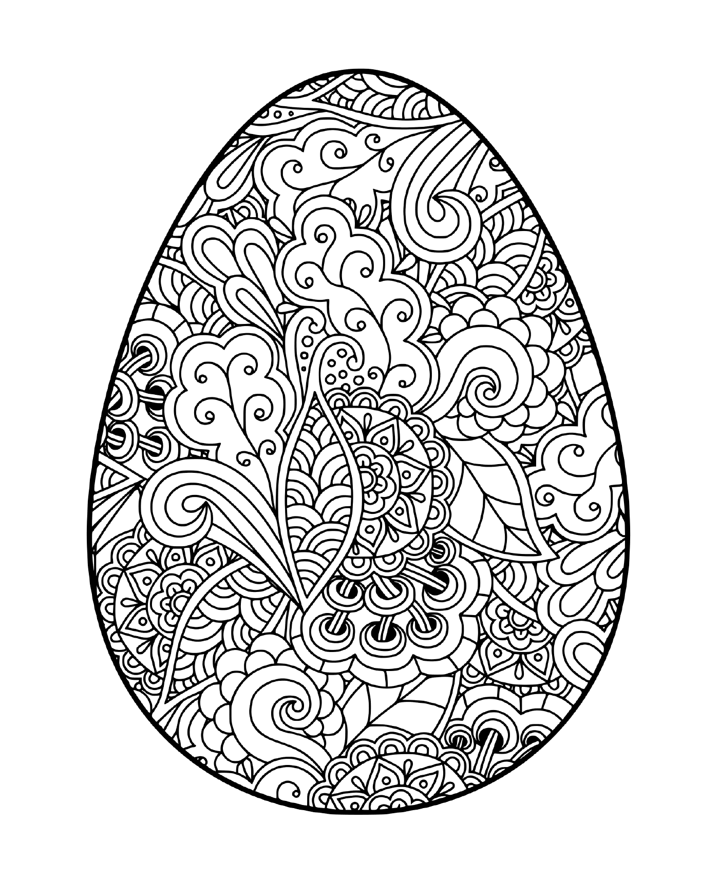  Huevo de Pascua para adultos con patrón floral 